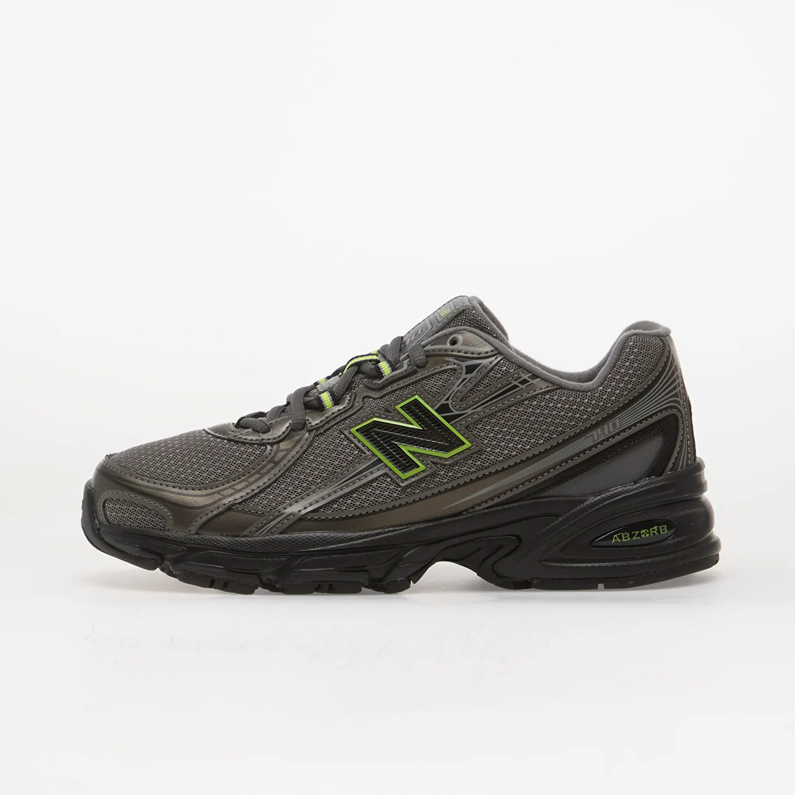 Men's sneakers and shoes New Balance Kids 740 Black Metallic/ Alkaline Green