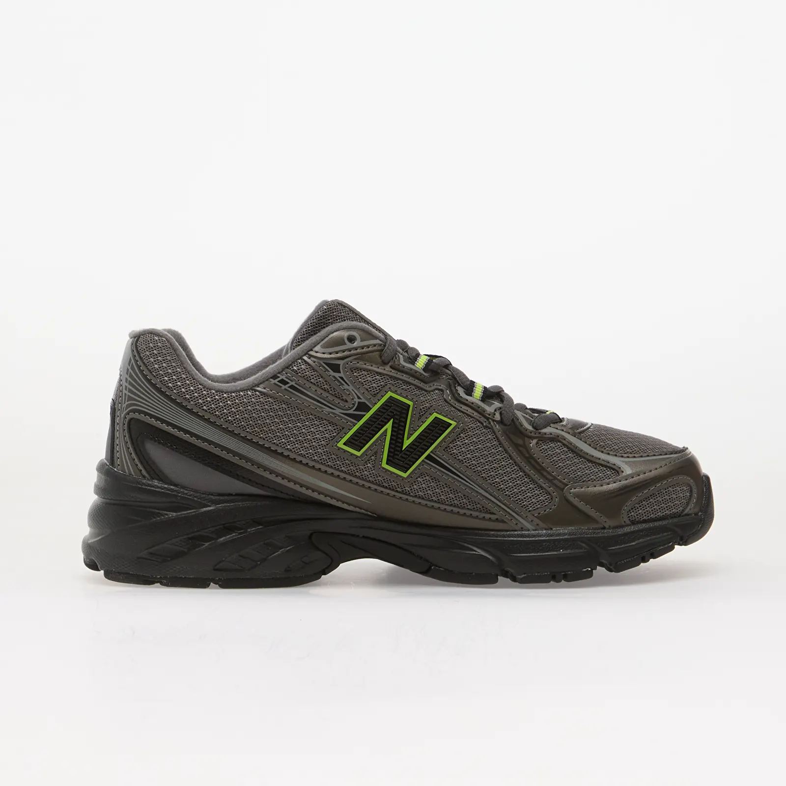 Men's sneakers and shoes New Balance Kids 740 Black Metallic/ Alkaline Green