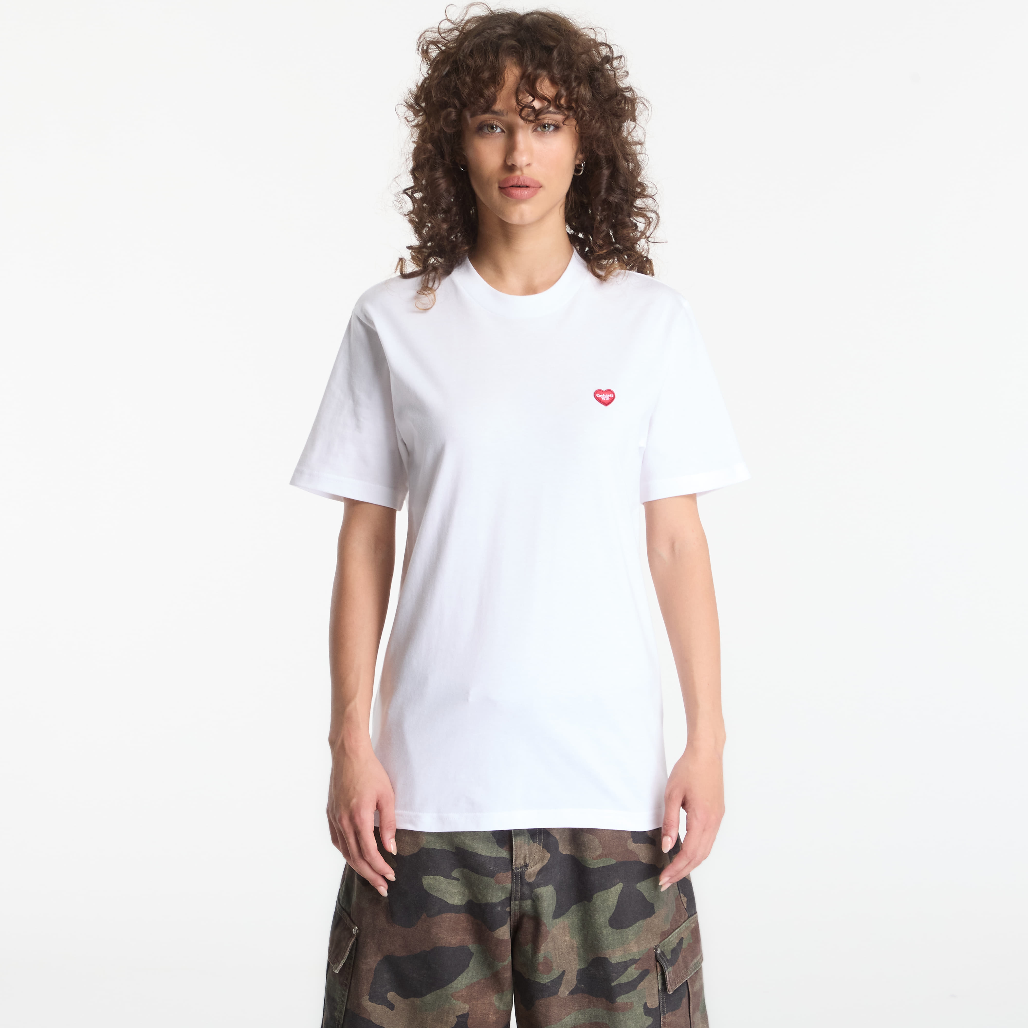 Тениска Carhartt WIP S/S Small Heart T-Shirt UNISEX White/ Red L