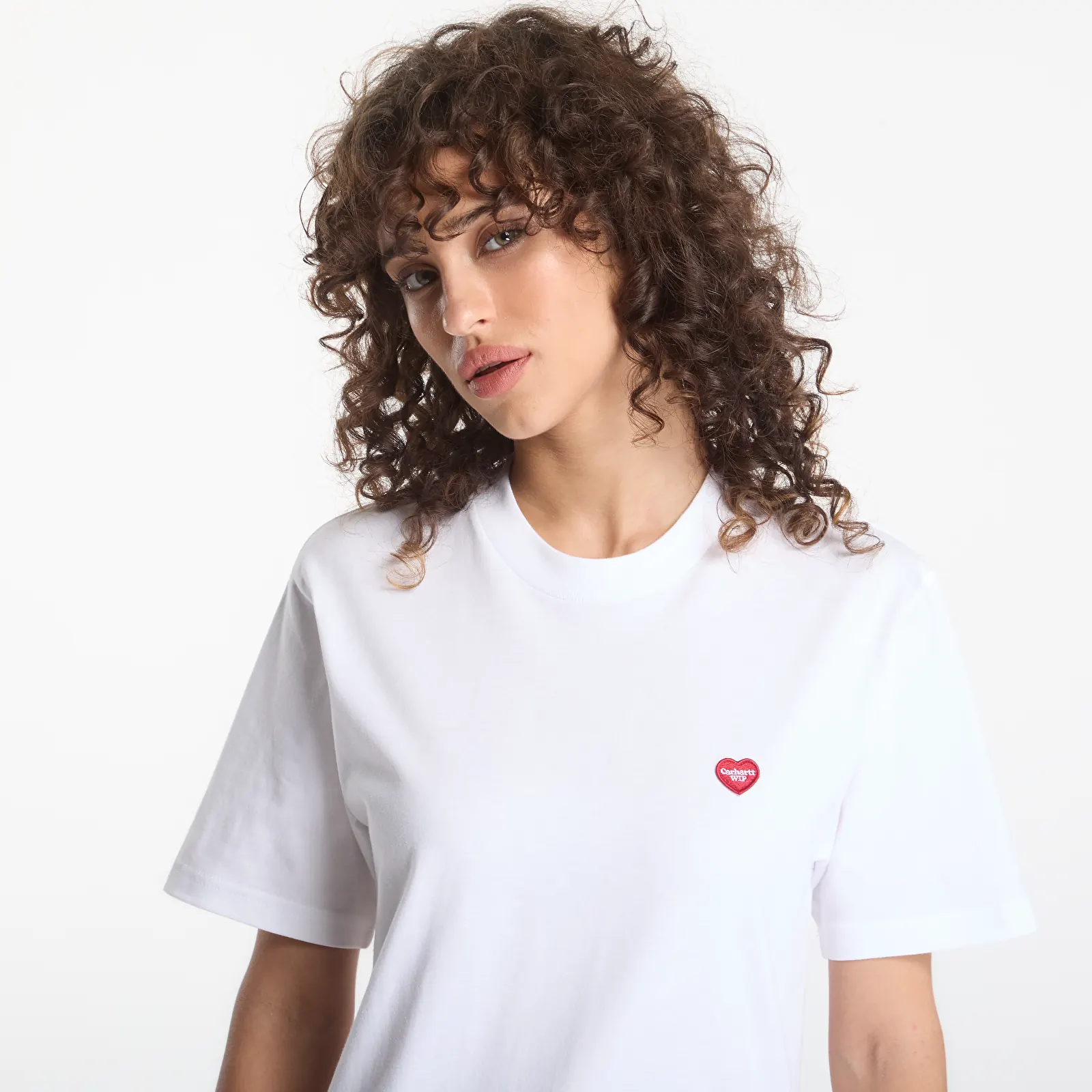 Pánske tričká Carhartt WIP S/S Small Heart T-Shirt UNISEX White/ Red