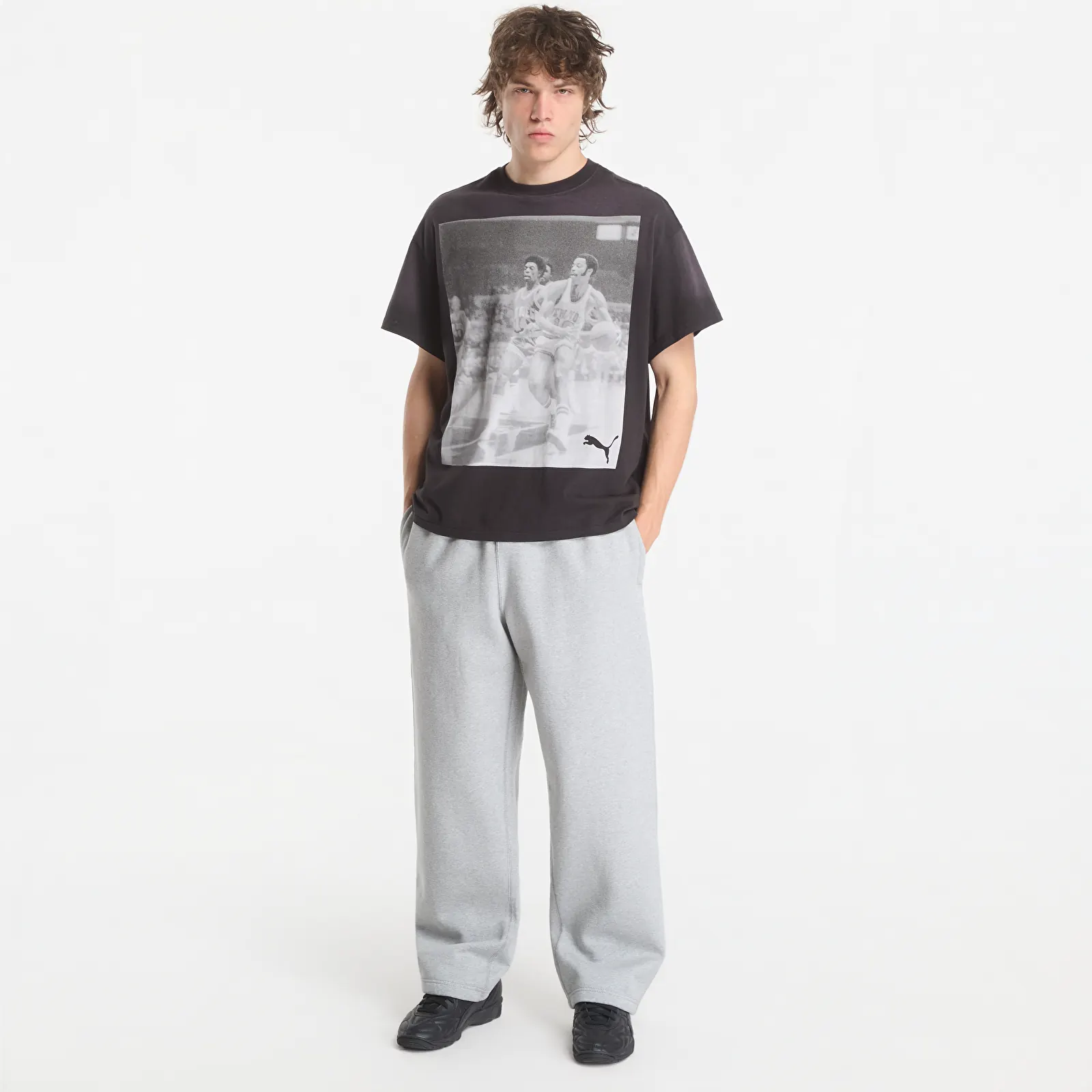 Pánske tričká Puma Memory Lane Tee I Puma Black