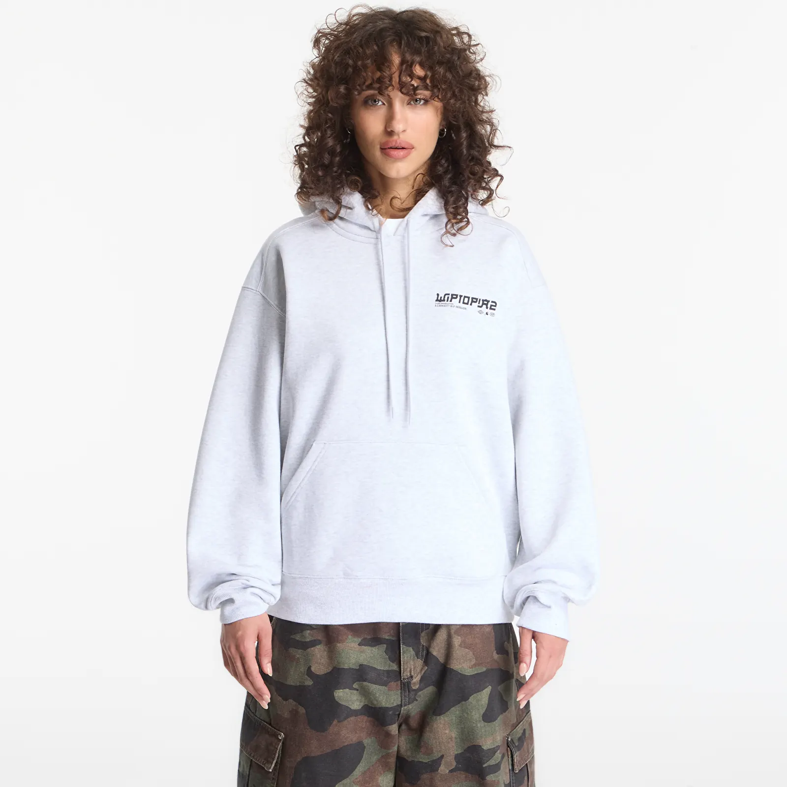 Vīriešu džemperi Carhartt WIP Hooded Wiptopia II Sweat UNISEX Ash Heather