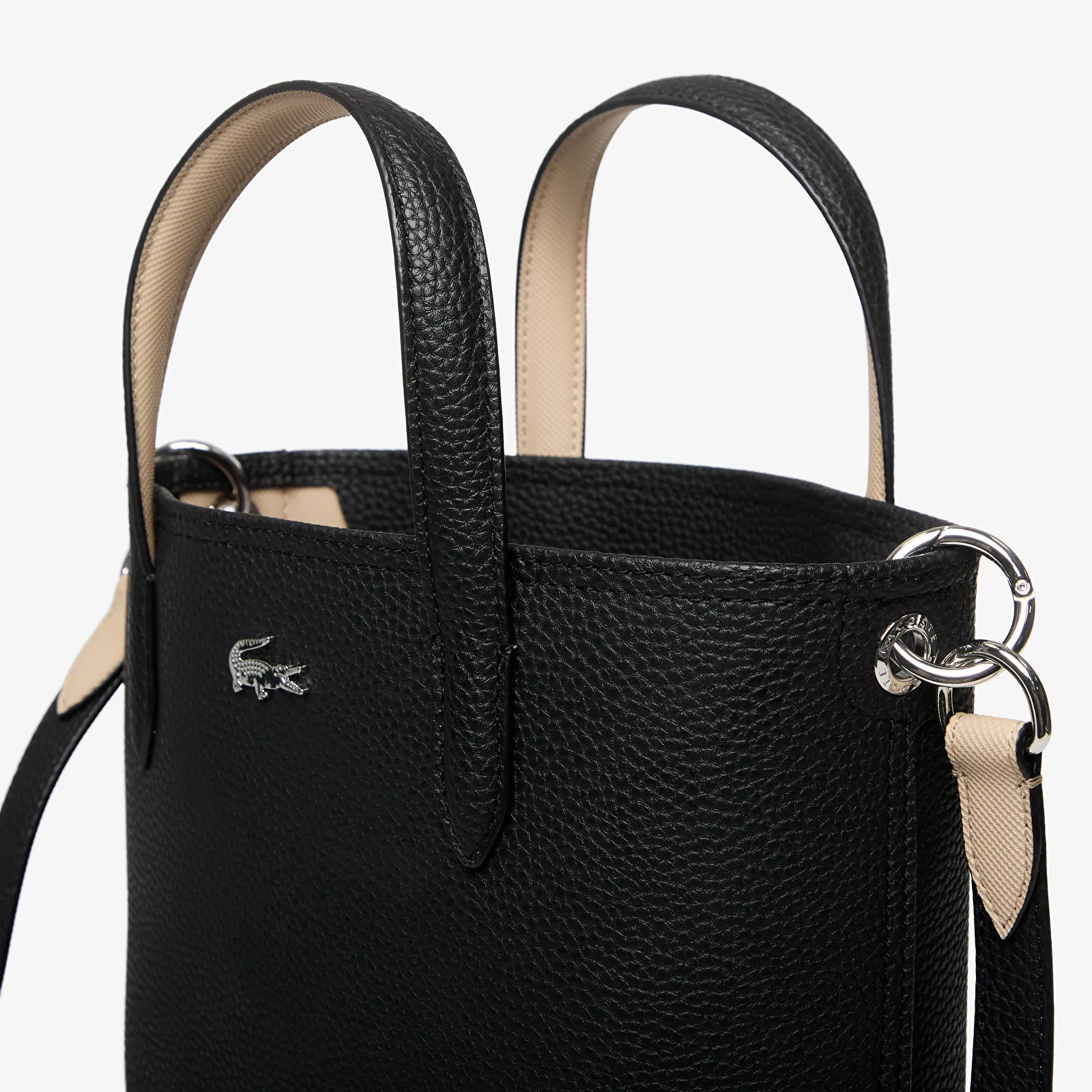 Чоловічі сумки через плече Lacoste Zipped Verti Shopping Bag Noir Krema