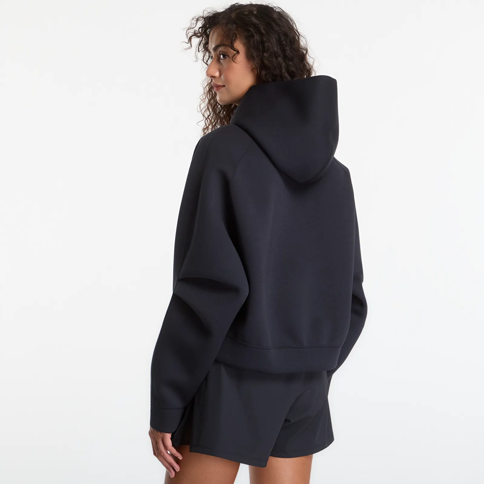 Mikiny Nike Pregame Fleece Women's Oversized Hoodie Black/ Black