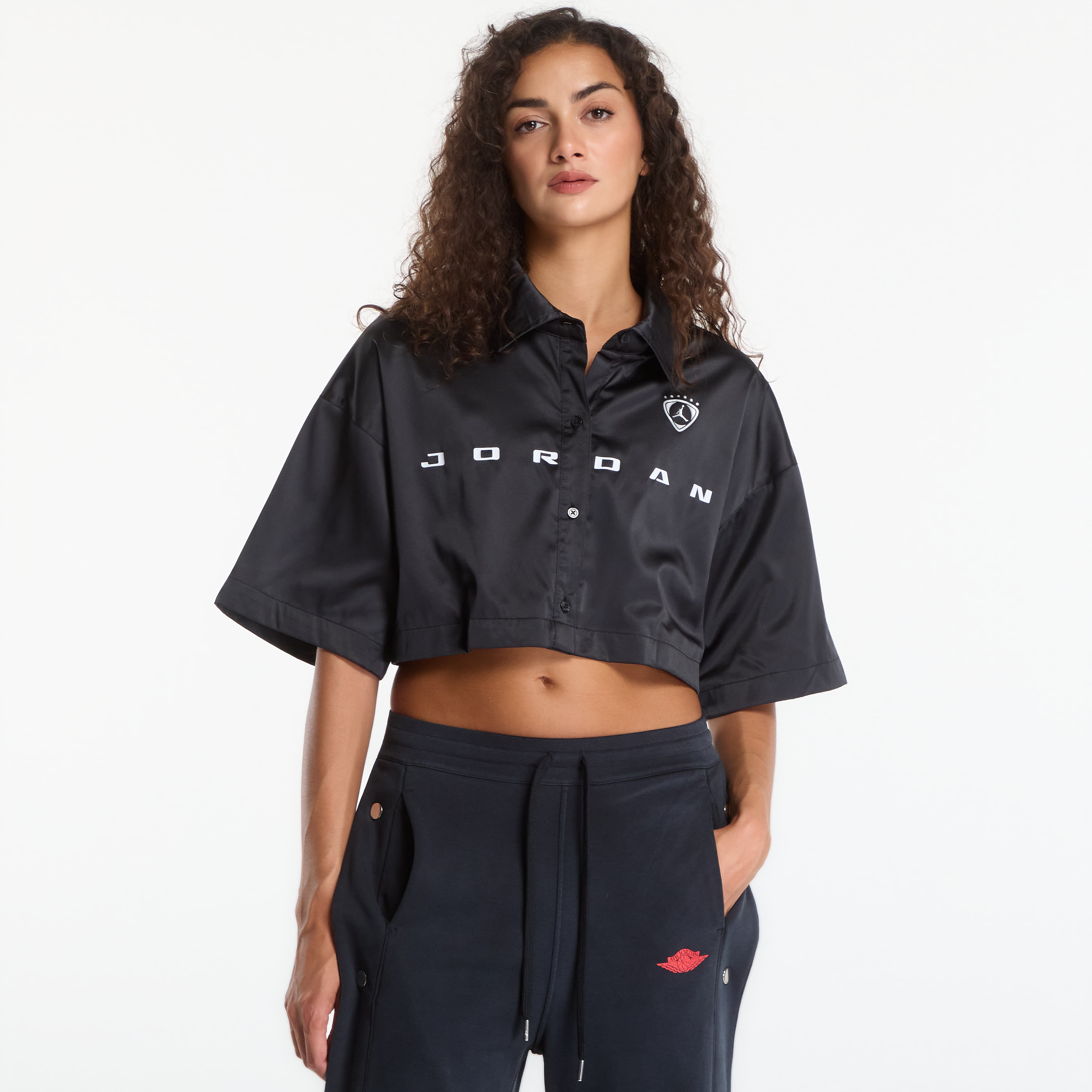 Риза Jordan Flight Women's Woven Top Black M