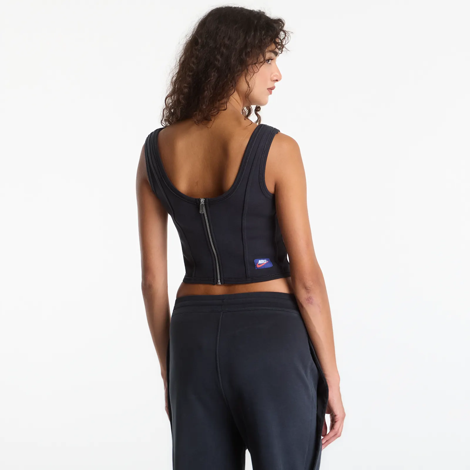 Tops für Frauen Jordan Flight Fleece Women's Corset Black/ University Red