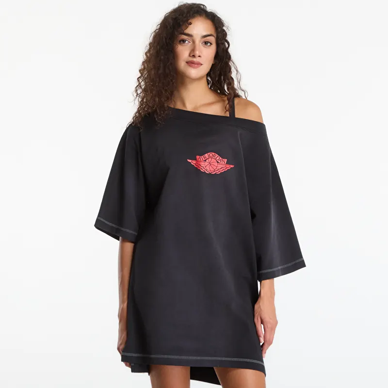Kleit Nike Jordan Flight T-Shirt Dress Black/ University Red/ Iron Grey