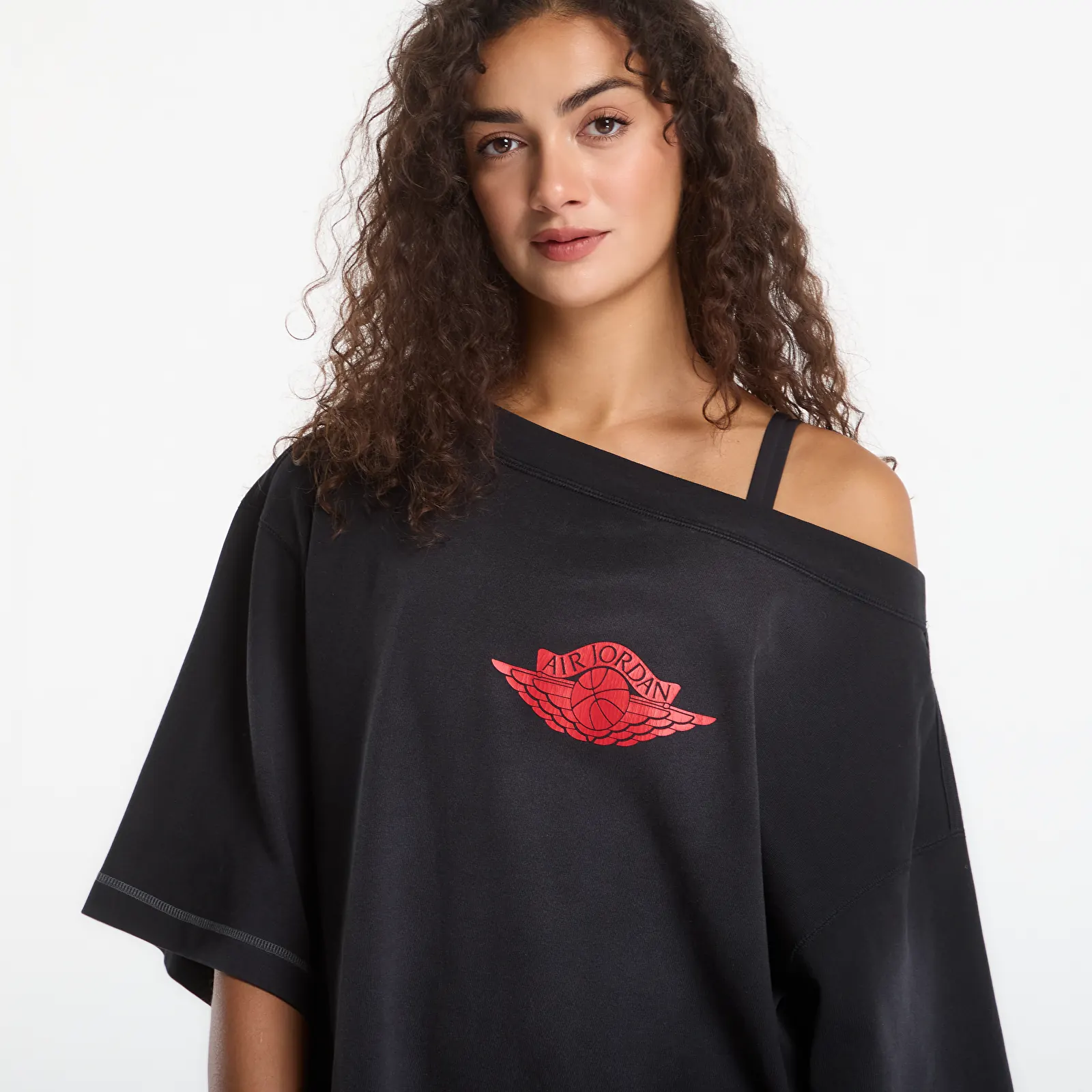 Šaty Jordan Flight T-Shirt Dress Black/ University Red/ Iron Grey