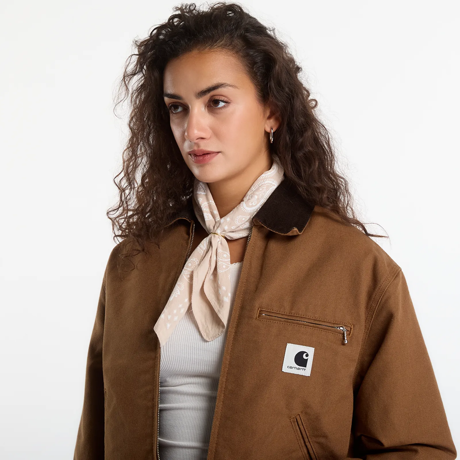 Damesjassen Carhartt WIP W' OG Detroit Jacket WIP H Brown/ Tobacco Rinsed