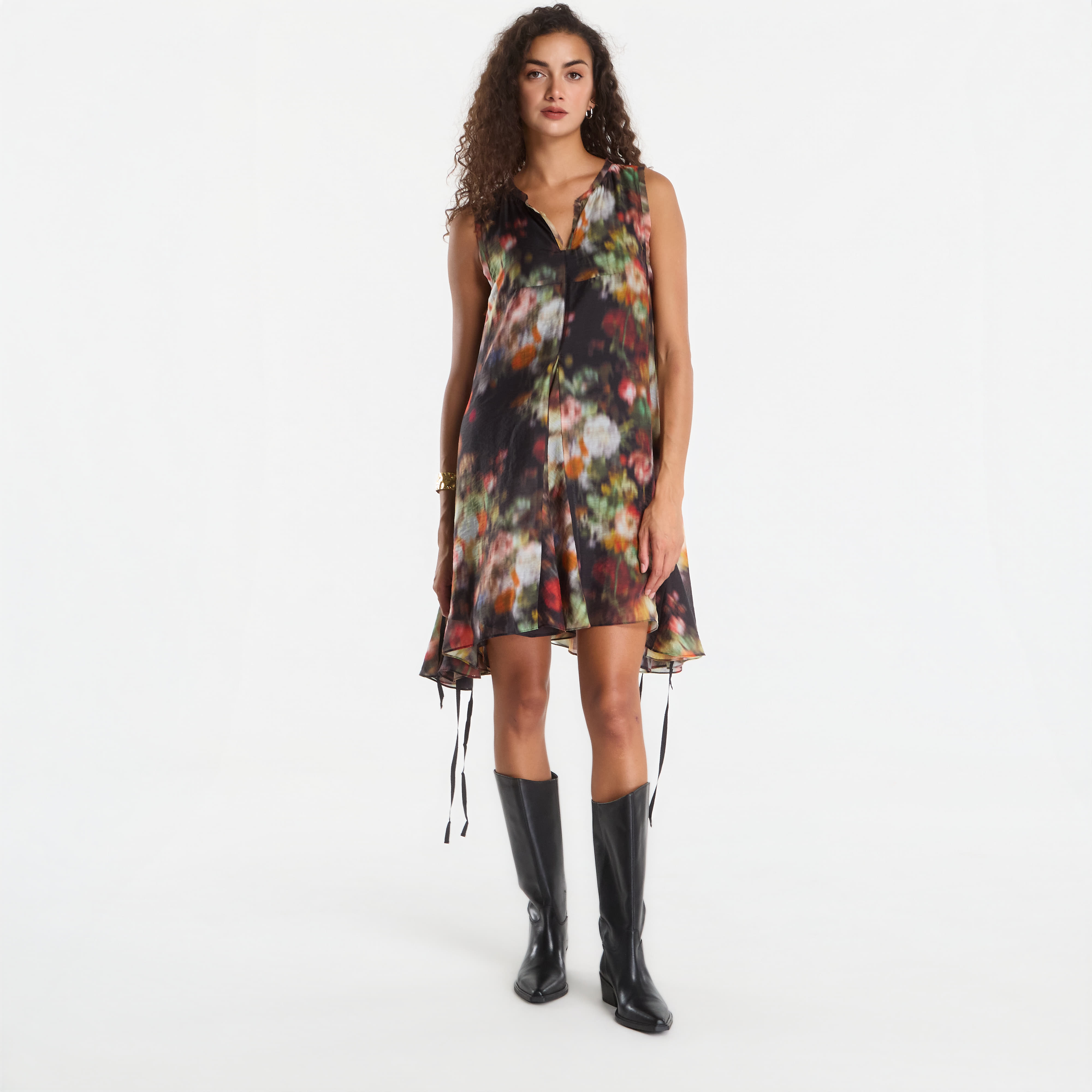Облекло AllSaints Sybil Mini Dress Hazed Black 6