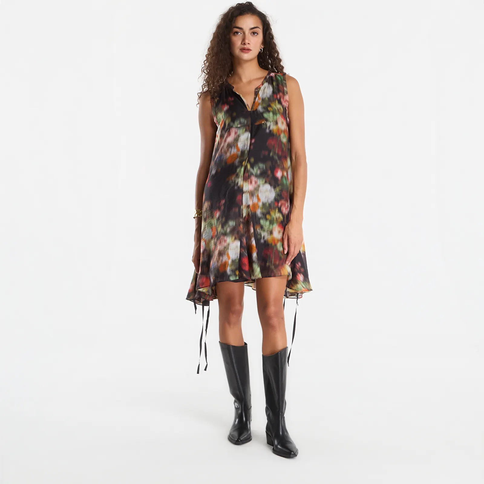 Robes AllSaints Sybil Mini Dress Hazed Black
