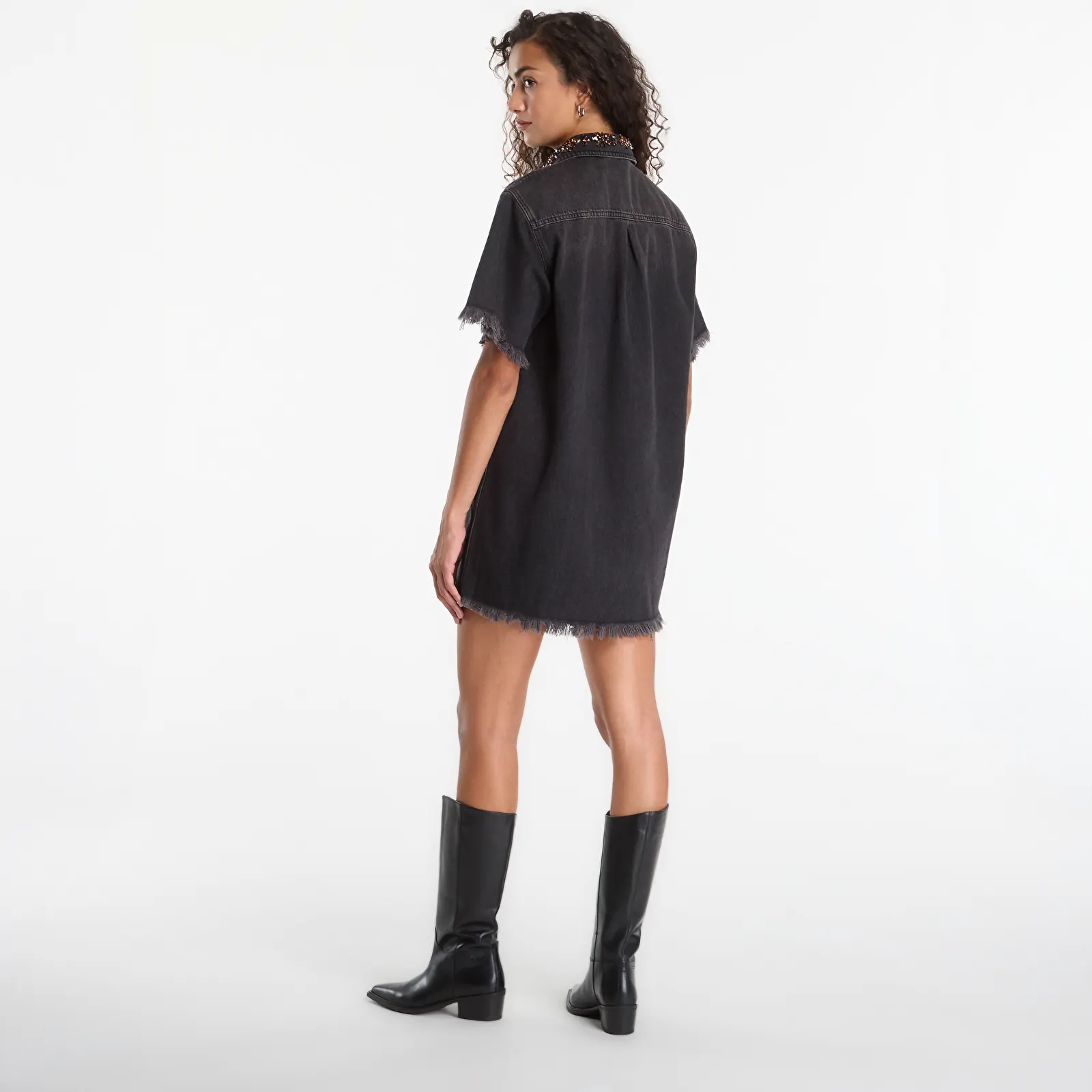 Dresses AllSaints Filou Denim Dress Overdyed Brown