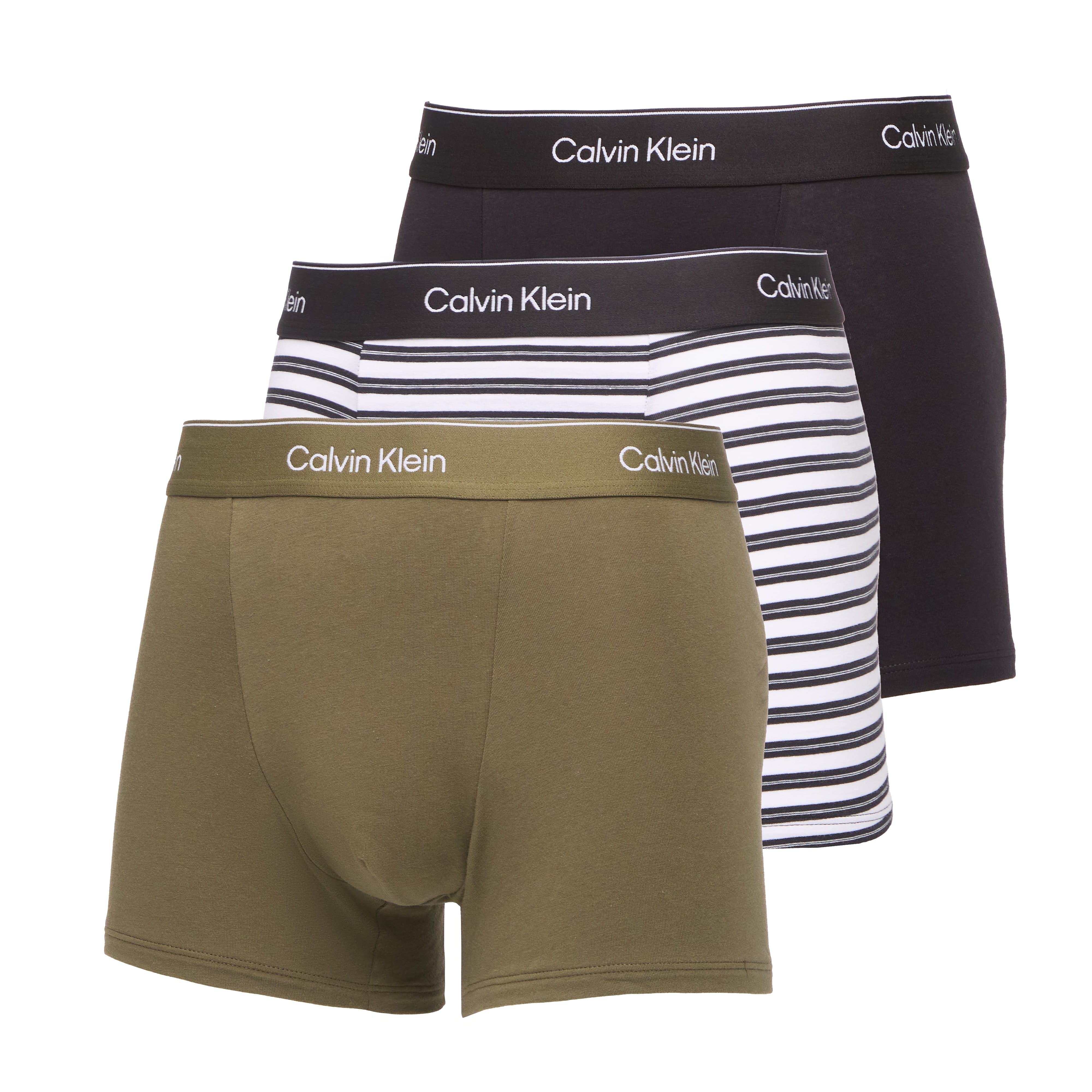 Боксерки Calvin Klein Relaxed Fit Trunk 3-Pack Black/ Olive L