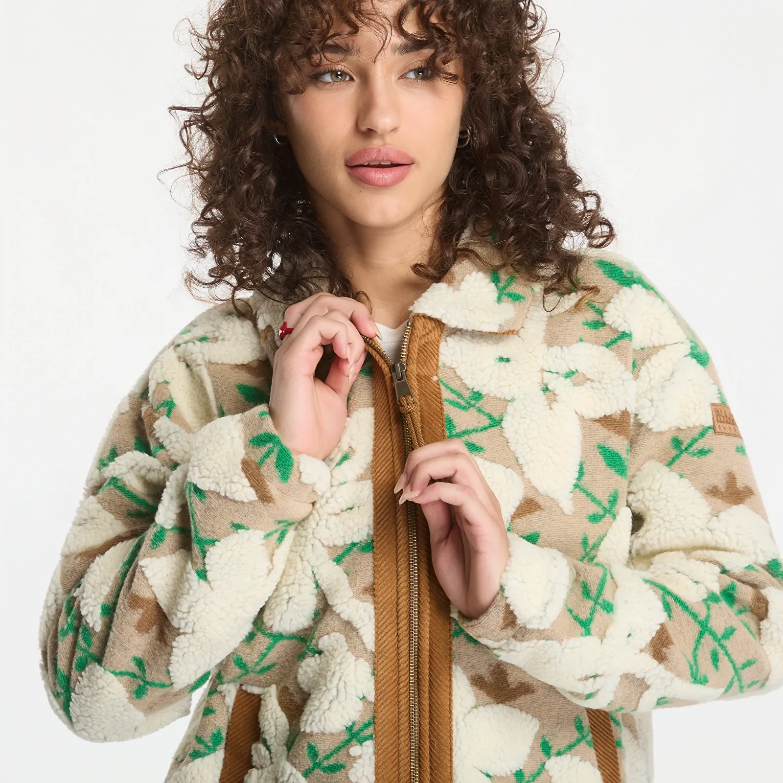 Ženski hoodiji Napapijri T-Bloom Full Zip Fleece Sweatshirt Flower