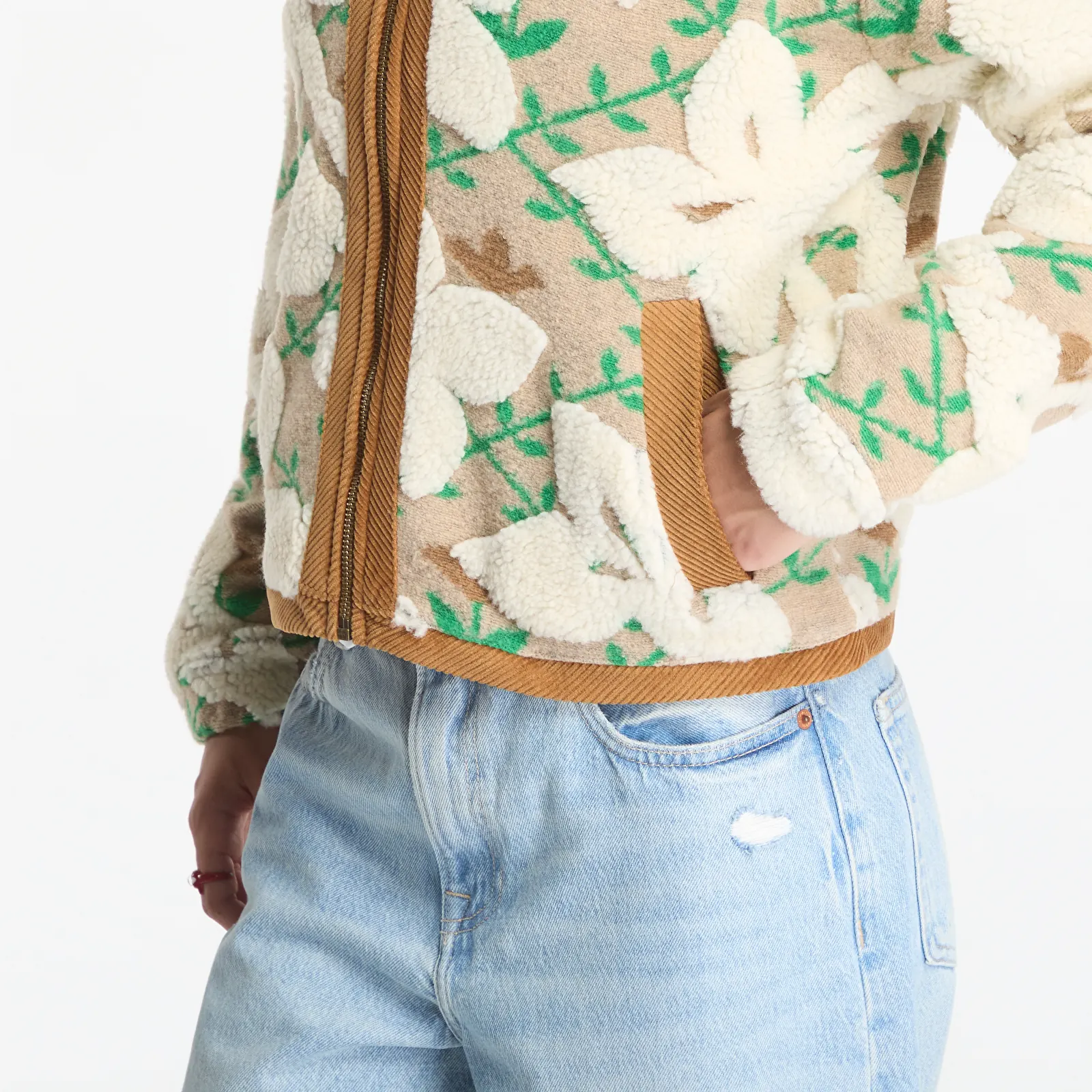 Ženski hoodiji Napapijri T-Bloom Full Zip Fleece Sweatshirt Flower