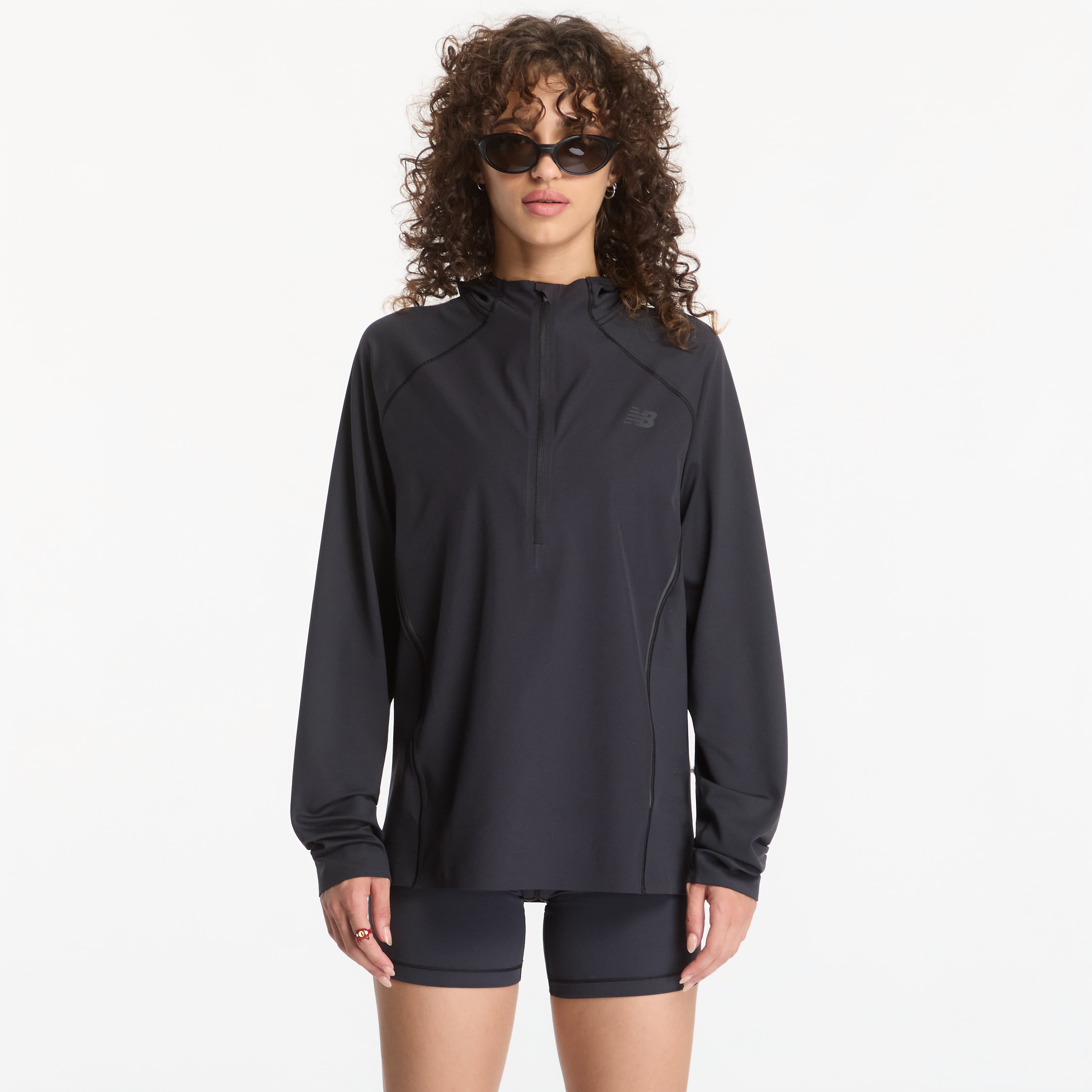 Тениска New Balance Reflective n Hoodie Black/ Black Reflective L