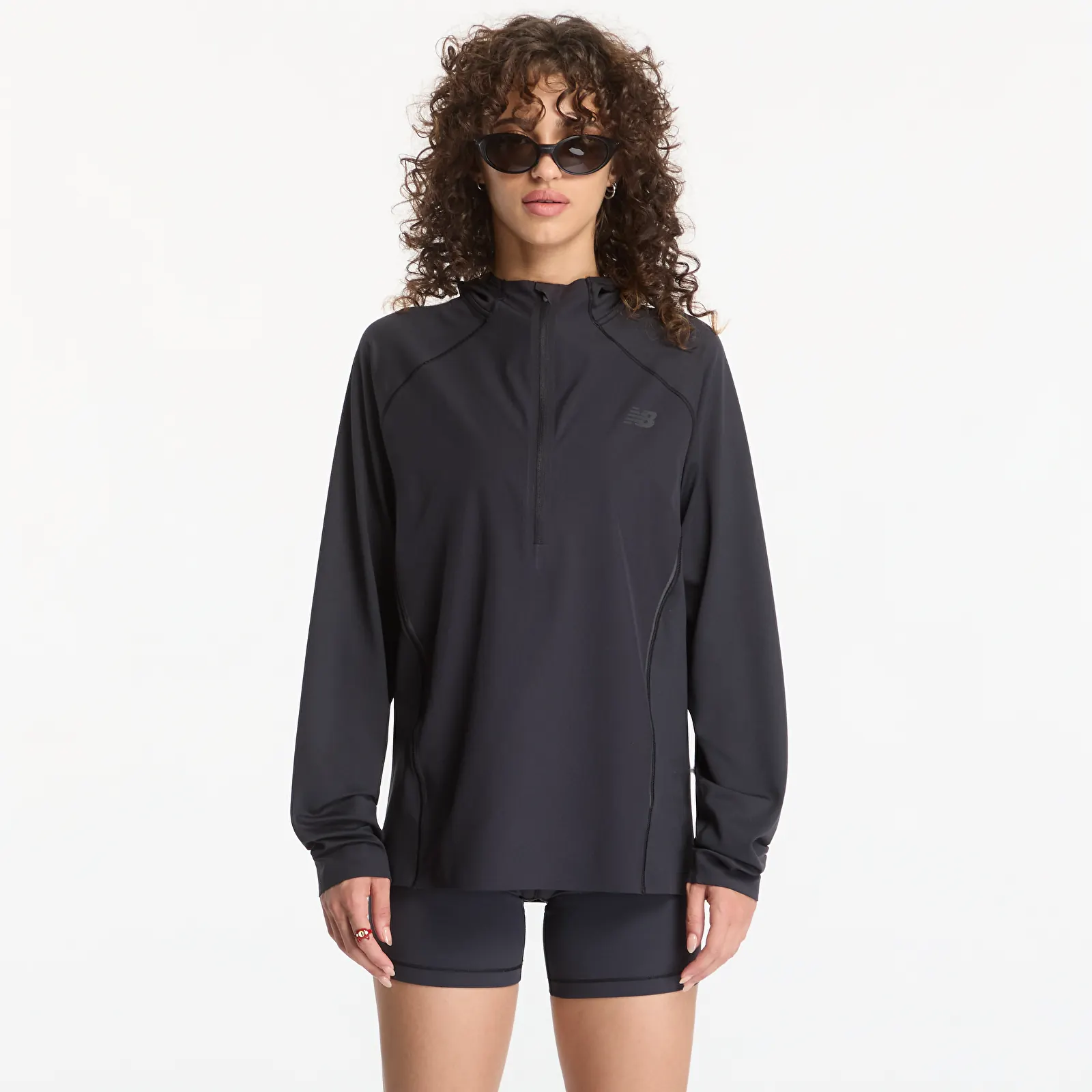 T-shirts homme New Balance Reflective n Hoodie Black/ Black Reflective