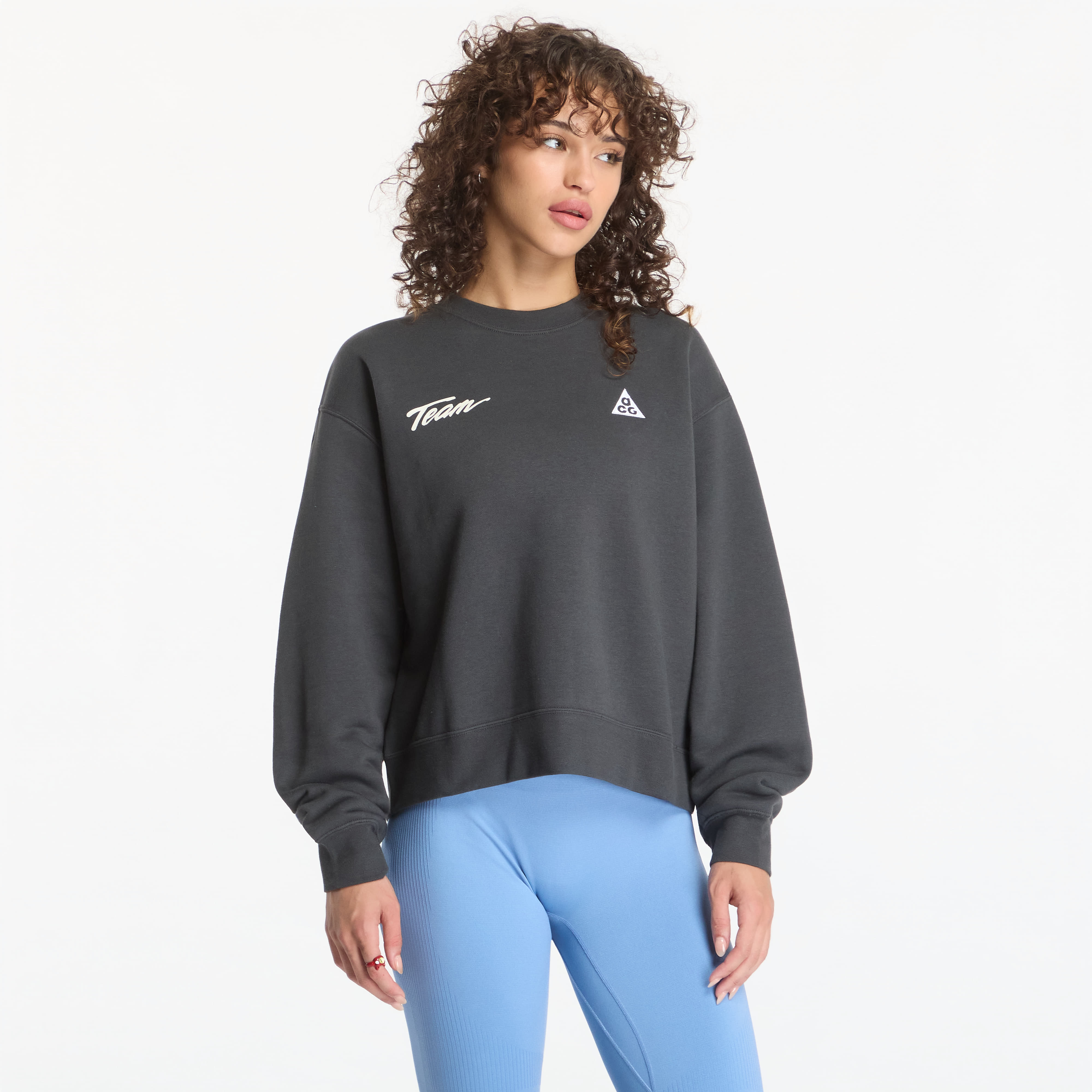 Суитшърт Nike ACG Tuff Fleece Crew-Neck Sweatshirt Dk Smoke Grey/ White XS