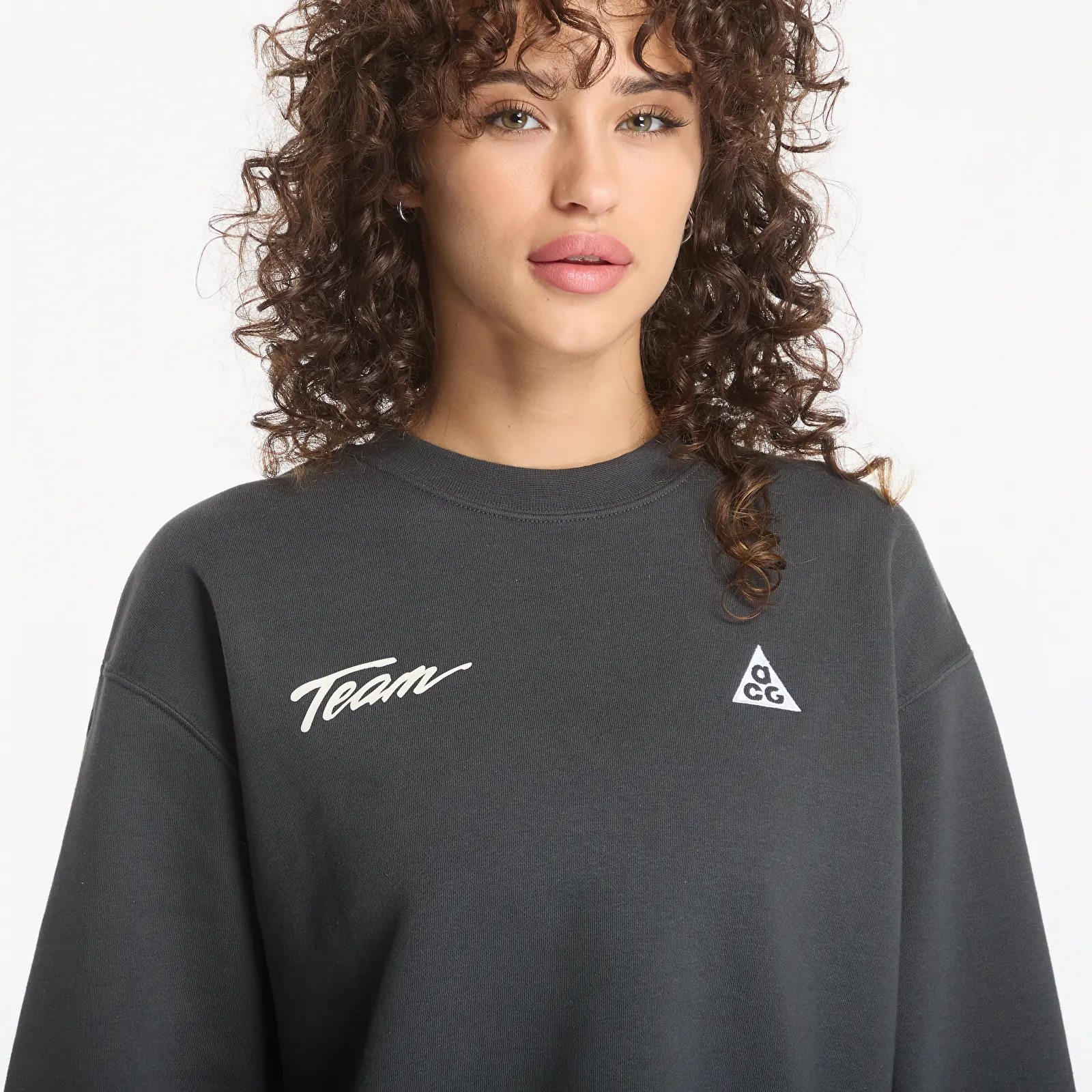 Sieviešu džemperi Nike ACG Tuff Fleece Crew-Neck Sweatshirt Dk Smoke Grey/ White