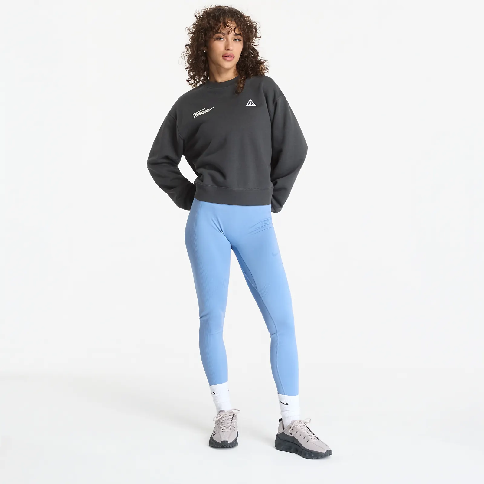 Sieviešu džemperi Nike ACG Tuff Fleece Crew-Neck Sweatshirt Dk Smoke Grey/ White