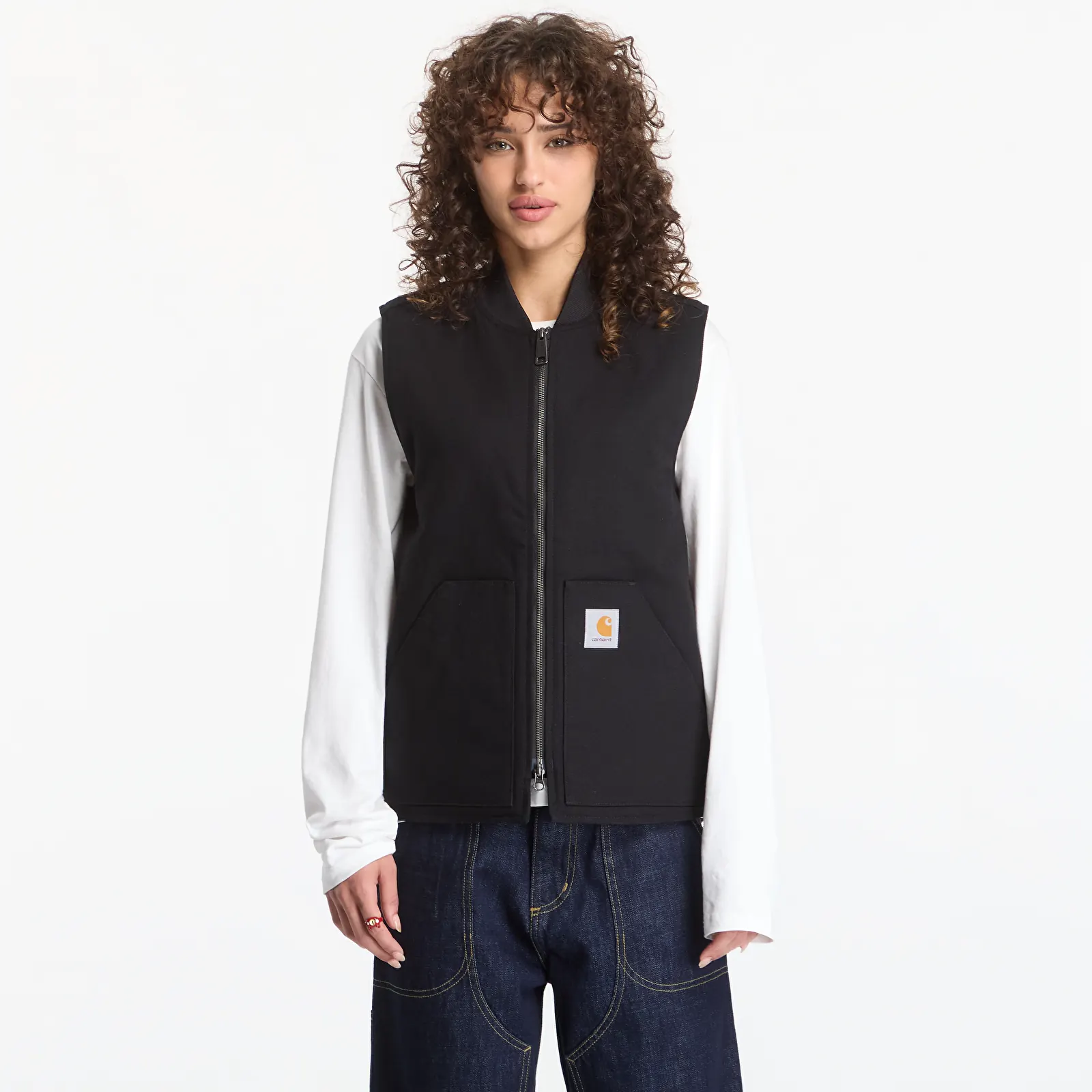 Moški jopiči Carhartt WIP Classic Vest UNISEX Black Rigid