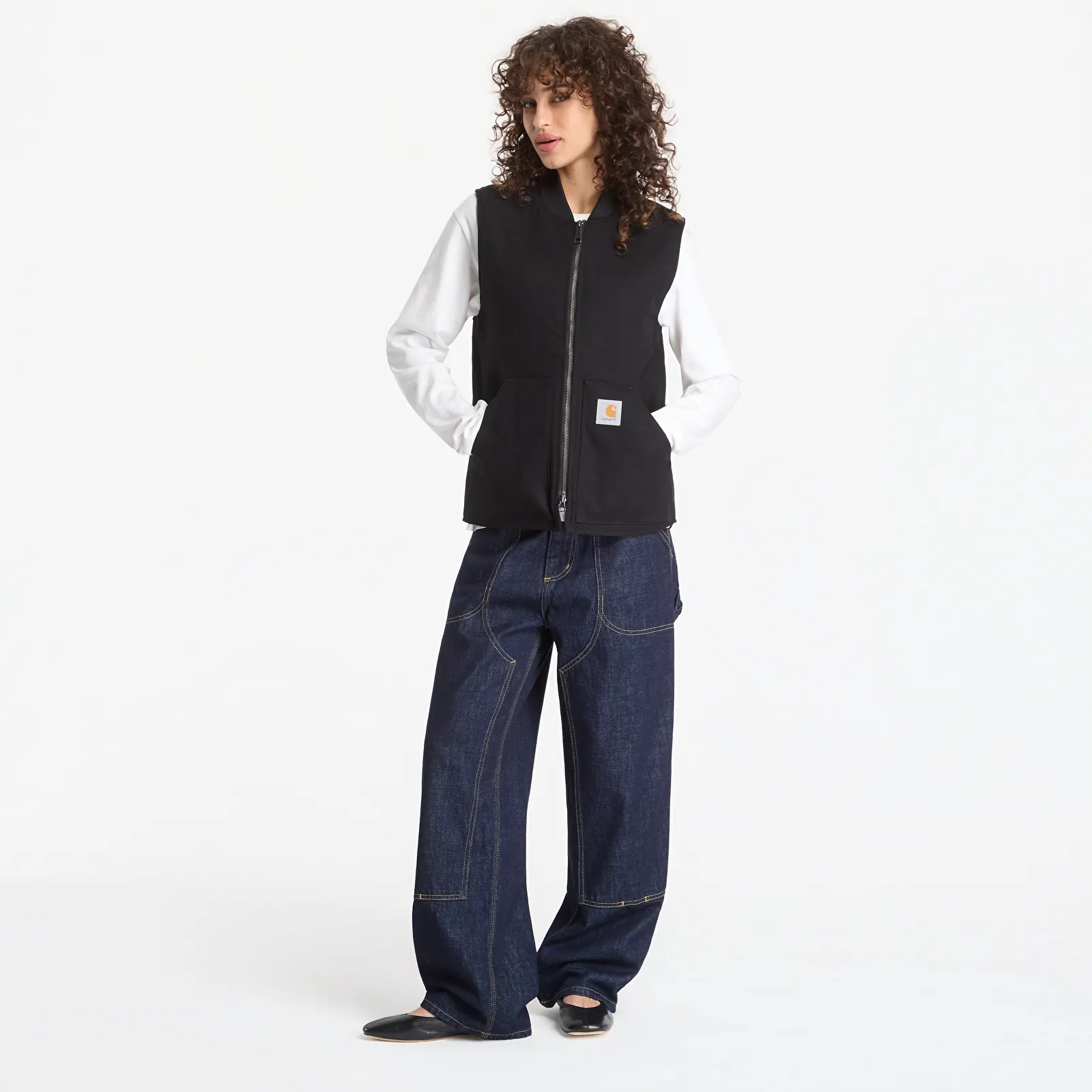 Moški jopiči Carhartt WIP Classic Vest UNISEX Black Rigid