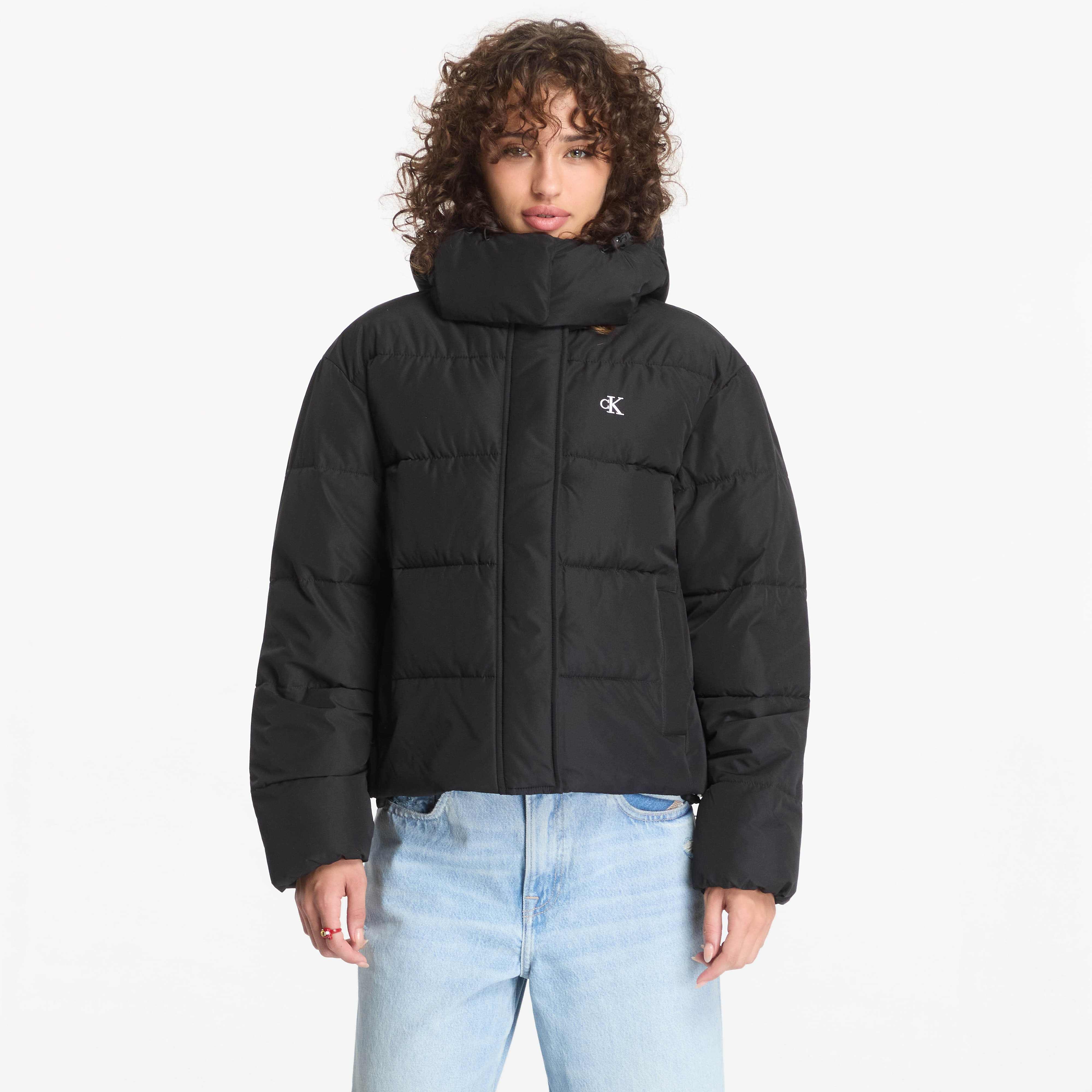 Calvin Klein Bunda Calvin Klein Jeans Matte Mw Short Puffe Black M