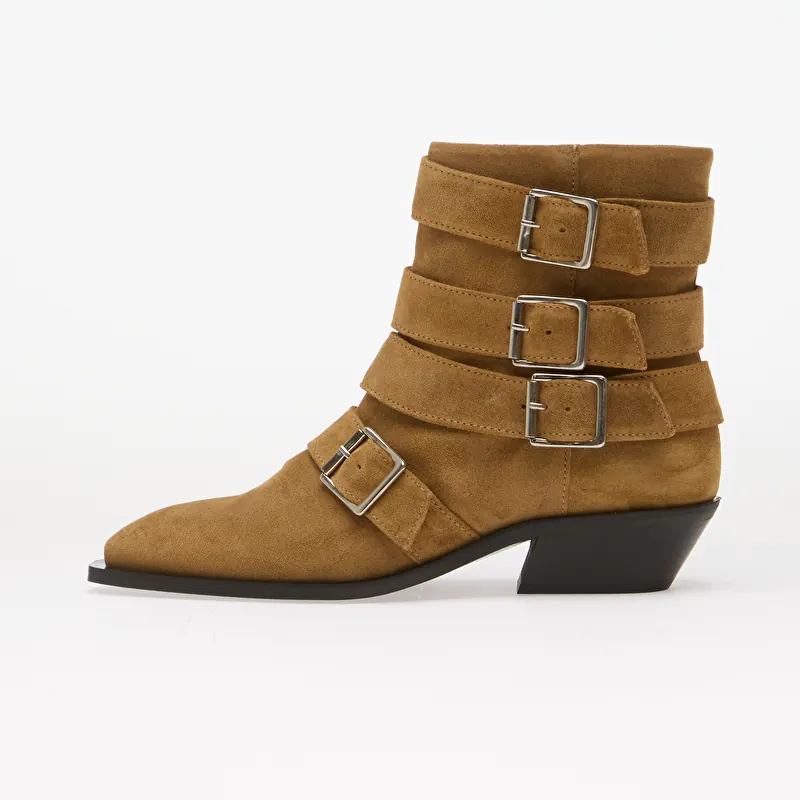 Alohas Eras Suede Leather Ankle Boots Tan