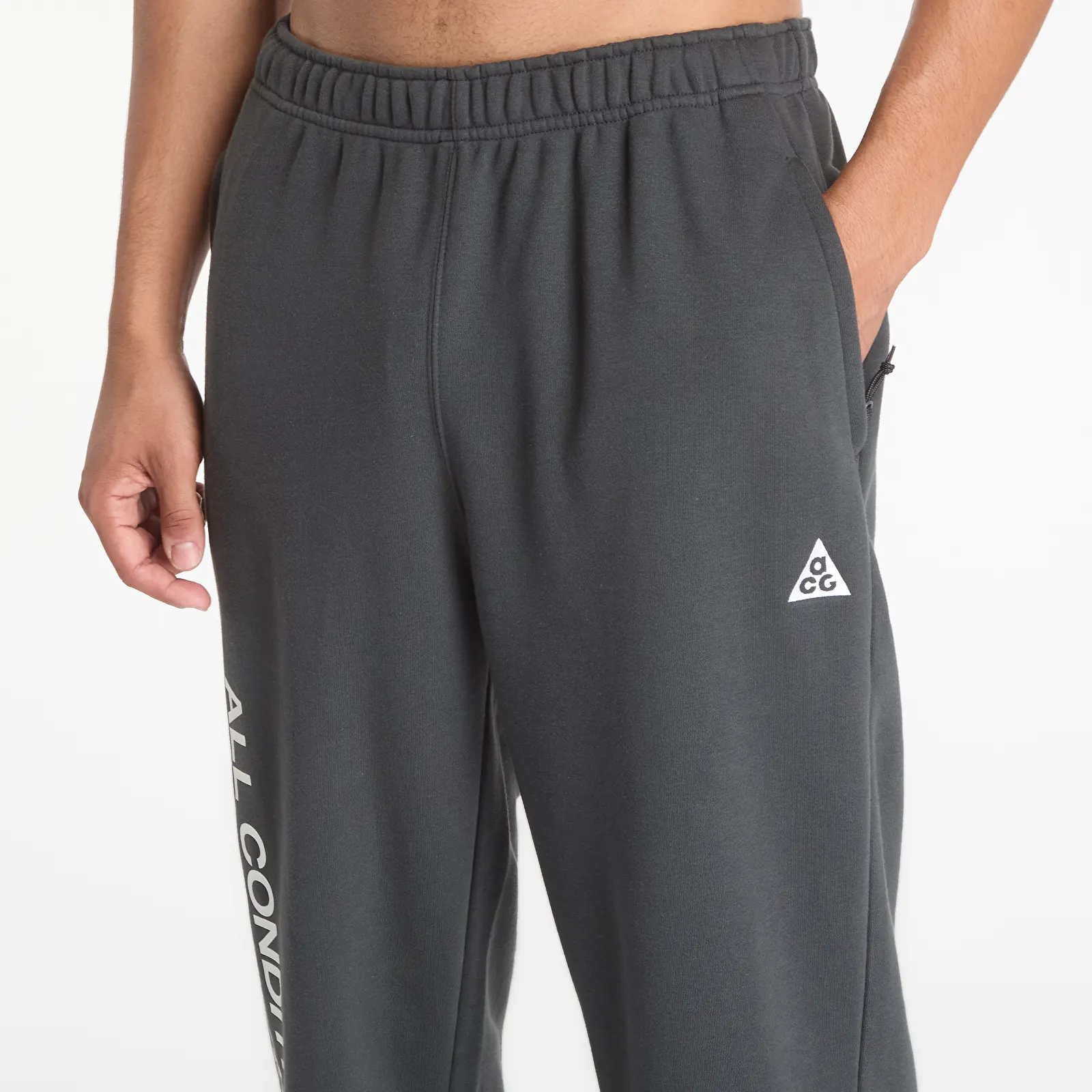 Pánske tepláky Nike ACG Tuff Fleece Dri-FIT Pants Dk Smoke Grey/ White