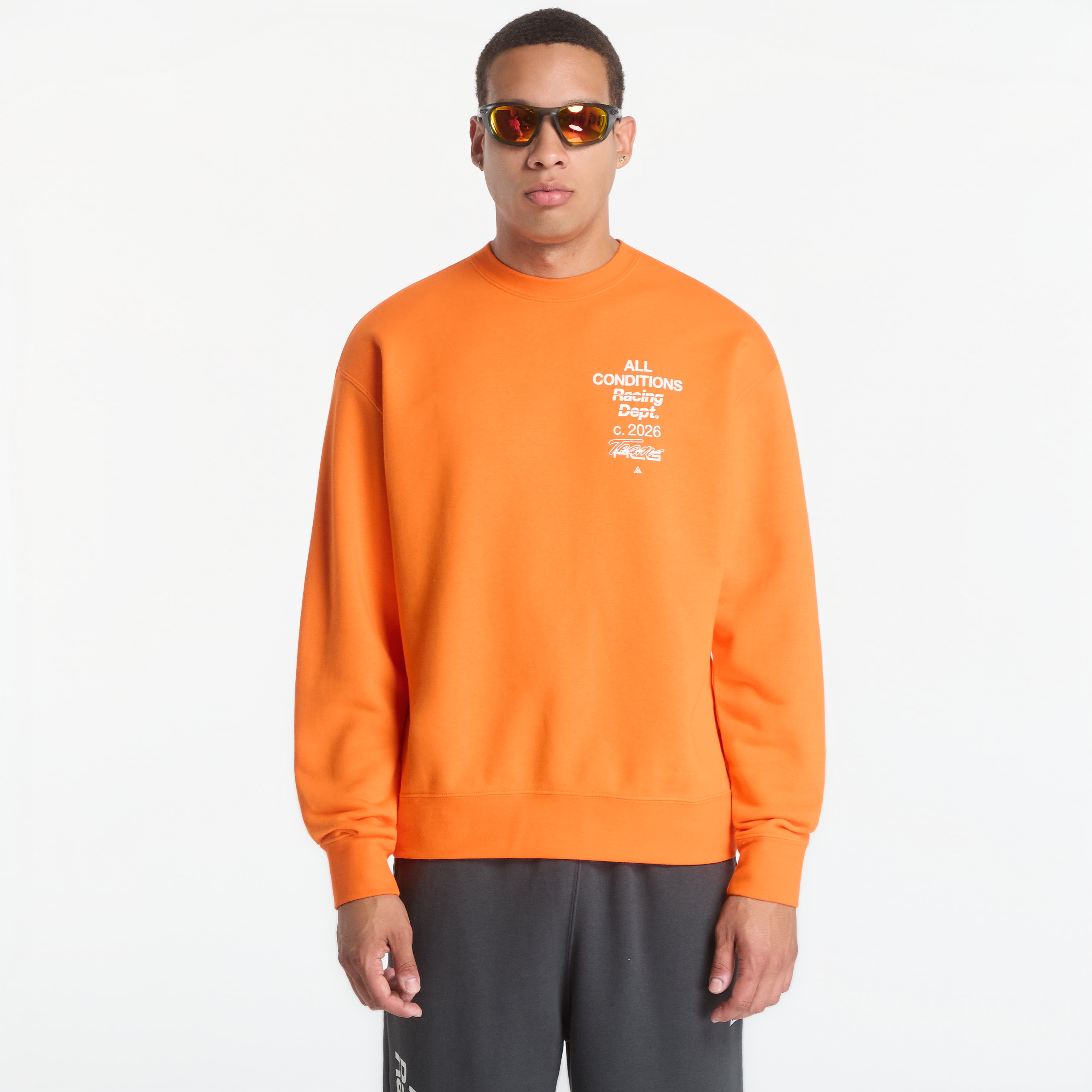 Суитшърт Nike ACG Tuff Fleece Dri-FIT Crew-Neck Sweatshirt Safety Orange/ White S