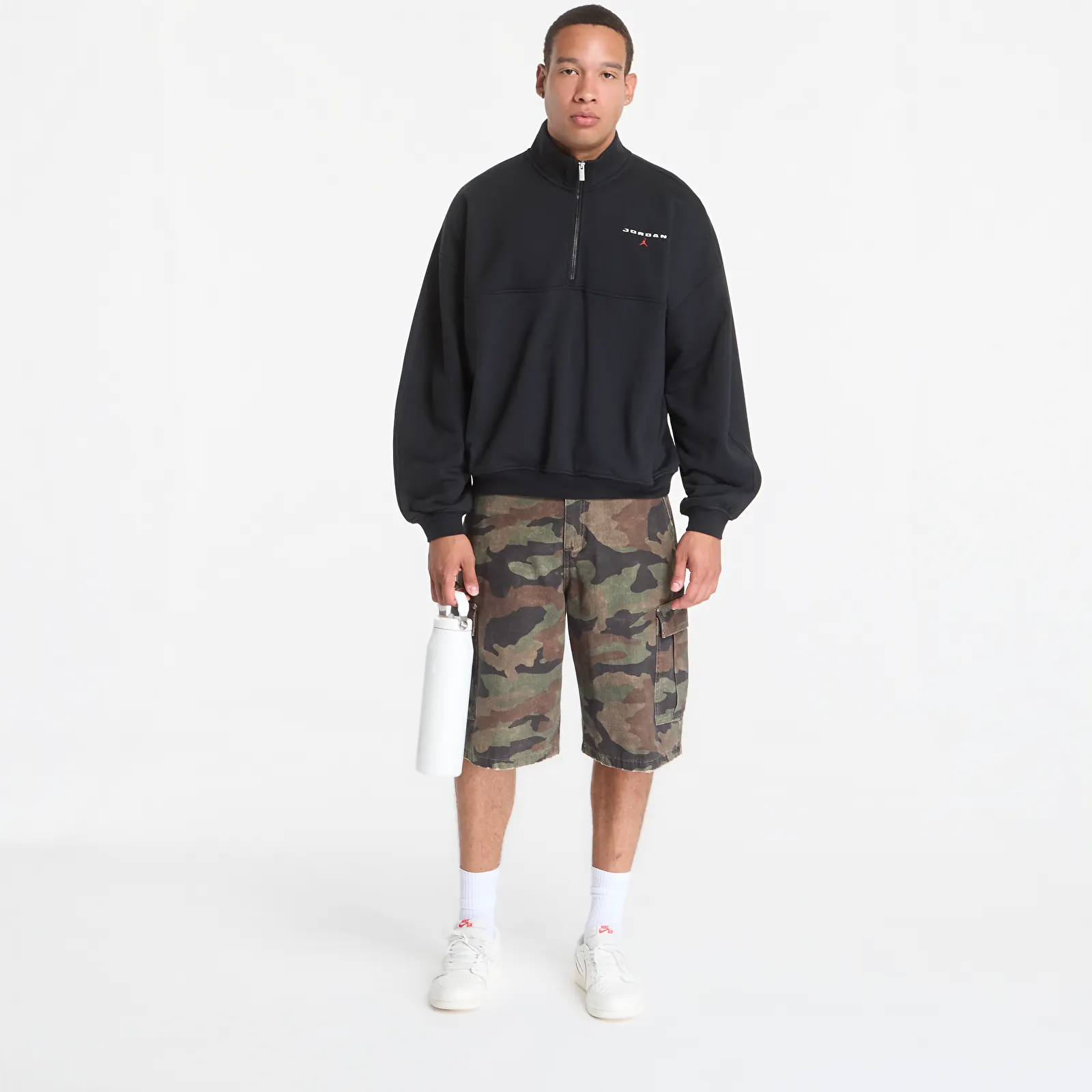 Sweats à capuche homme Jordan Flight Fleece Men's 1/4-Zip Top Black