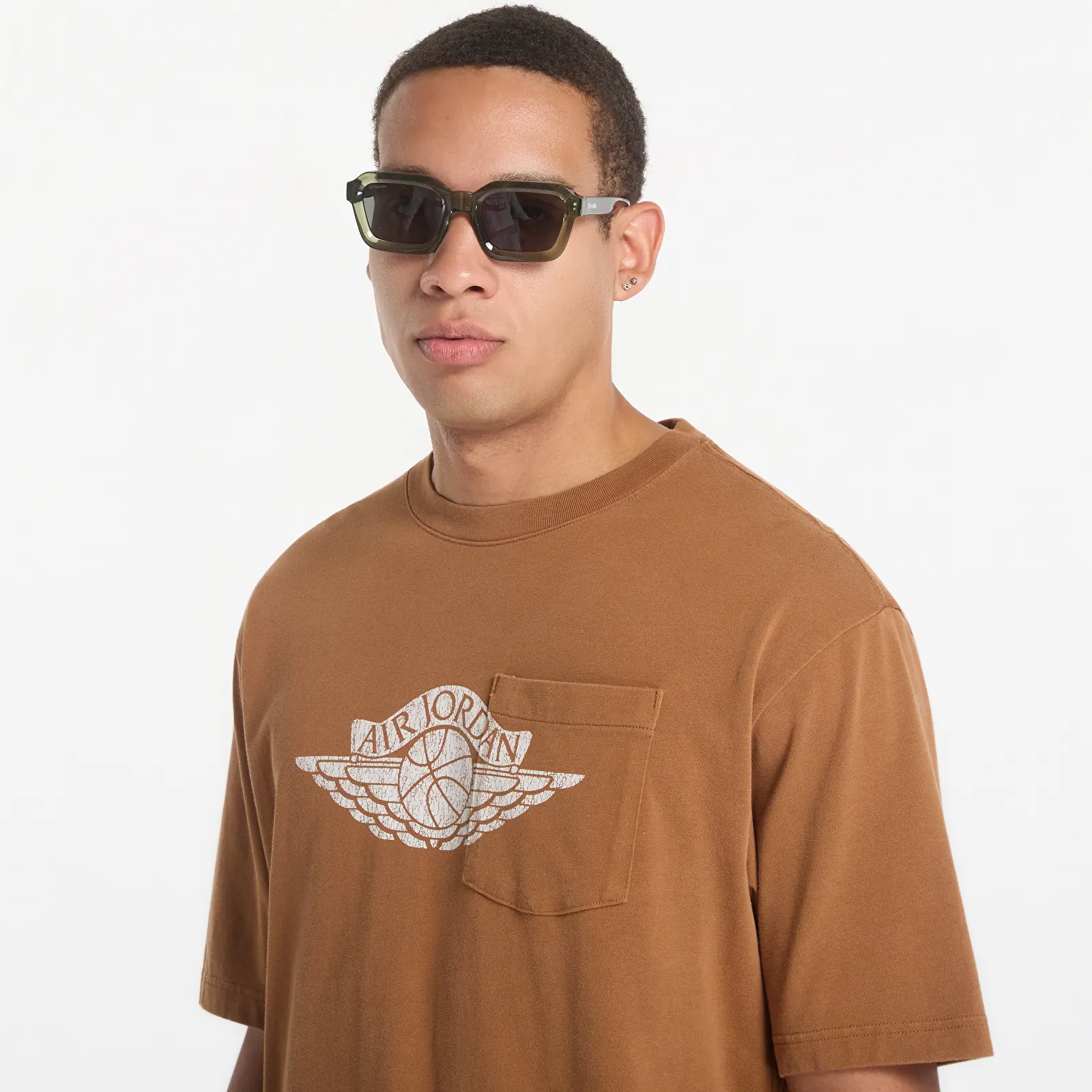 Men's T-shirts Jordan Flight Essentials Men's Pocket T-Shirt Lt British Tan/ Shadow Brown