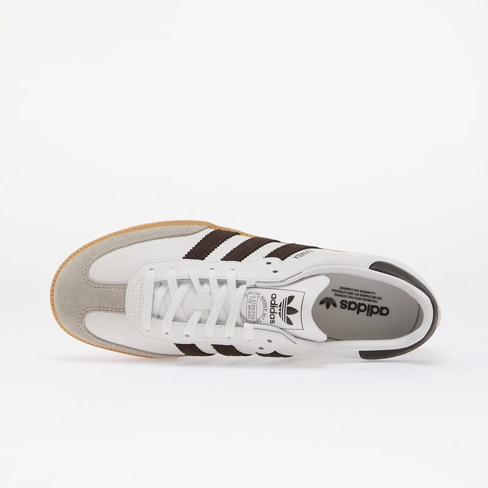 Kids' sneakers and shoes adidas Samba OG Kids Ftwr White/ Aurora Coffee/ Gum 3