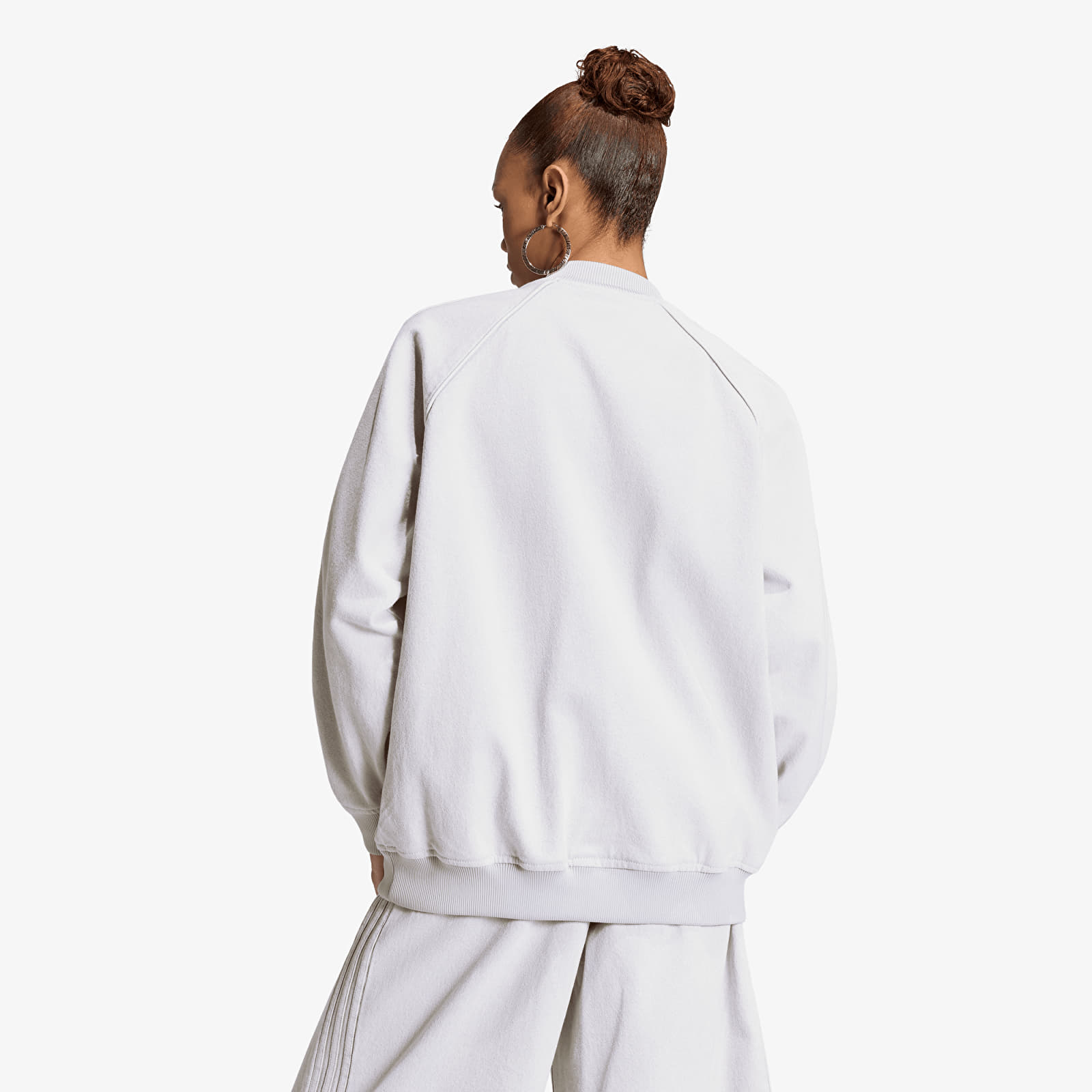 Jachete pentru femei adidas SST Oversized Denim Tracktop Clear Grey Denim