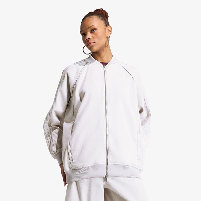 adidas SST Oversized Denim Tracktop Clear Grey Denim