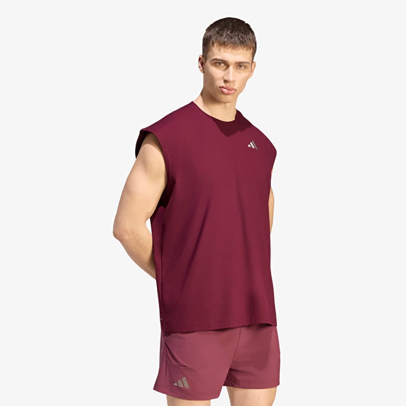 T-Shirt adidas Tennis Climacool+ Oversized Sleeveless T-Shirt Maroon