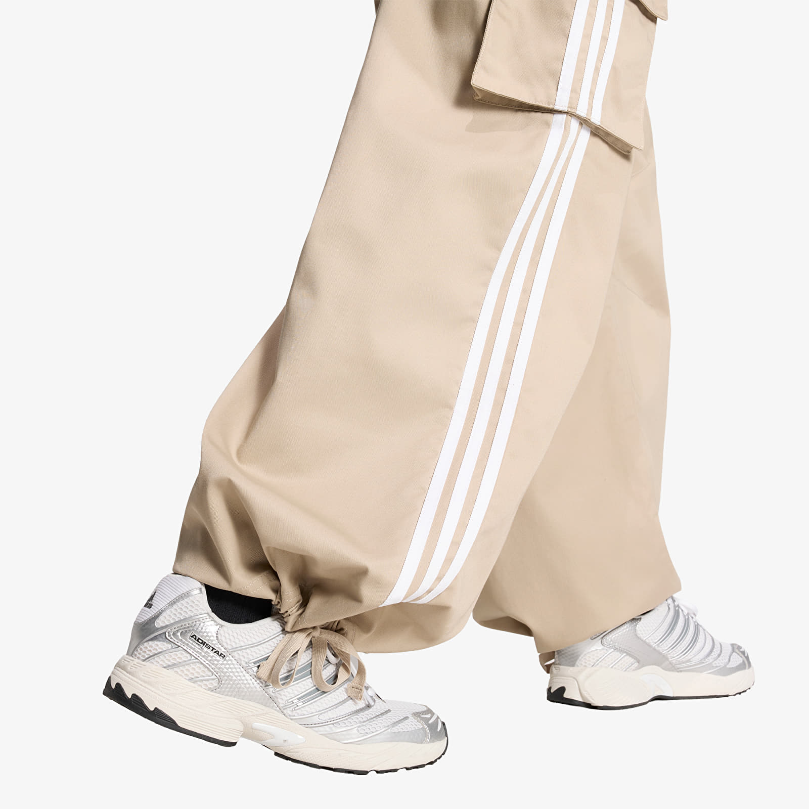 Women's Trousers adidas Firebird Adilenium Twill 3S Cargo Khaki Three/ White
