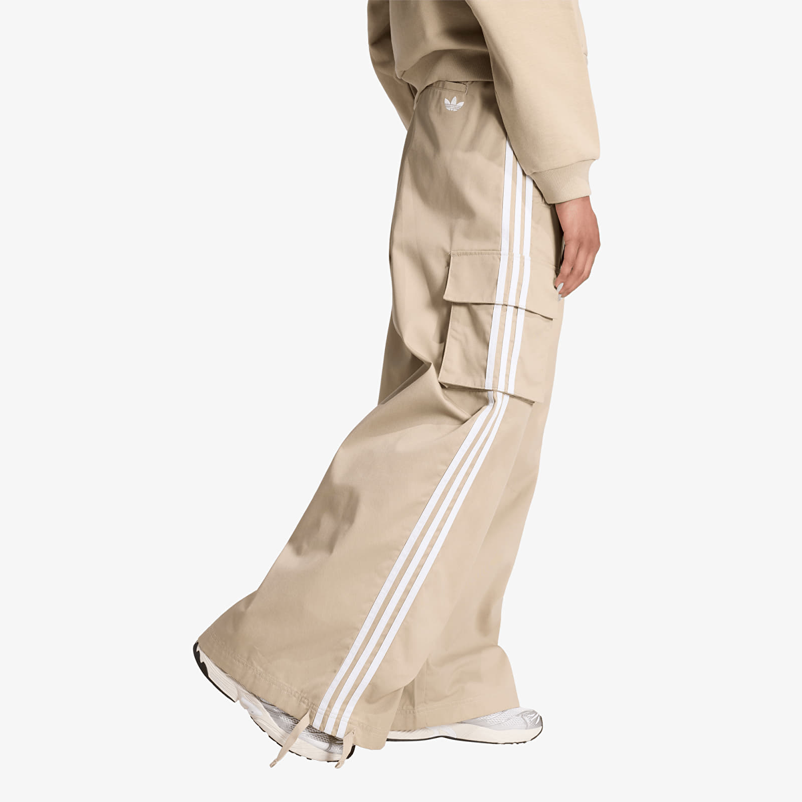 Women's Trousers adidas Firebird Adilenium Twill 3S Cargo Khaki Three/ White