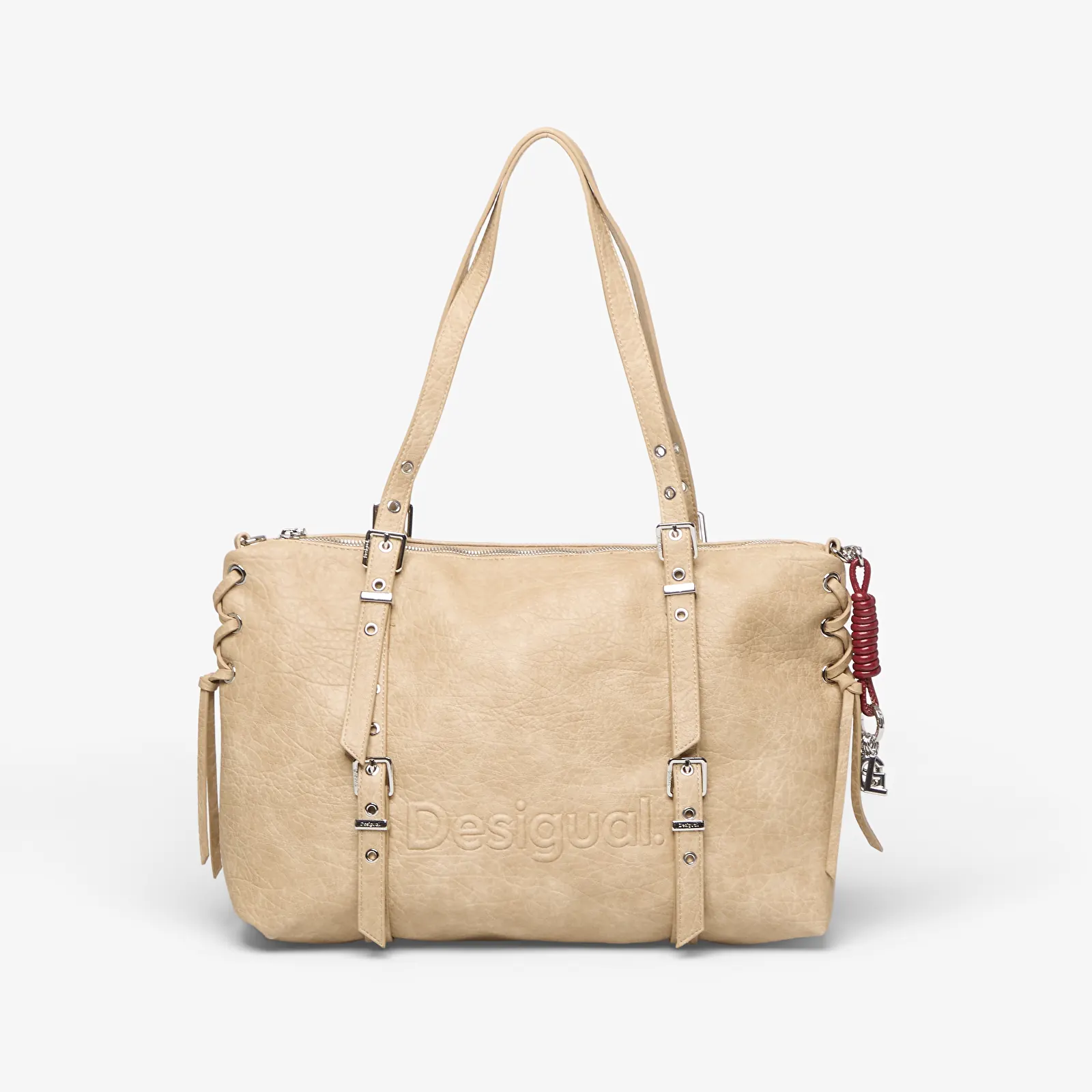 Handbags Desigual Half Logo Lanuza Bag White