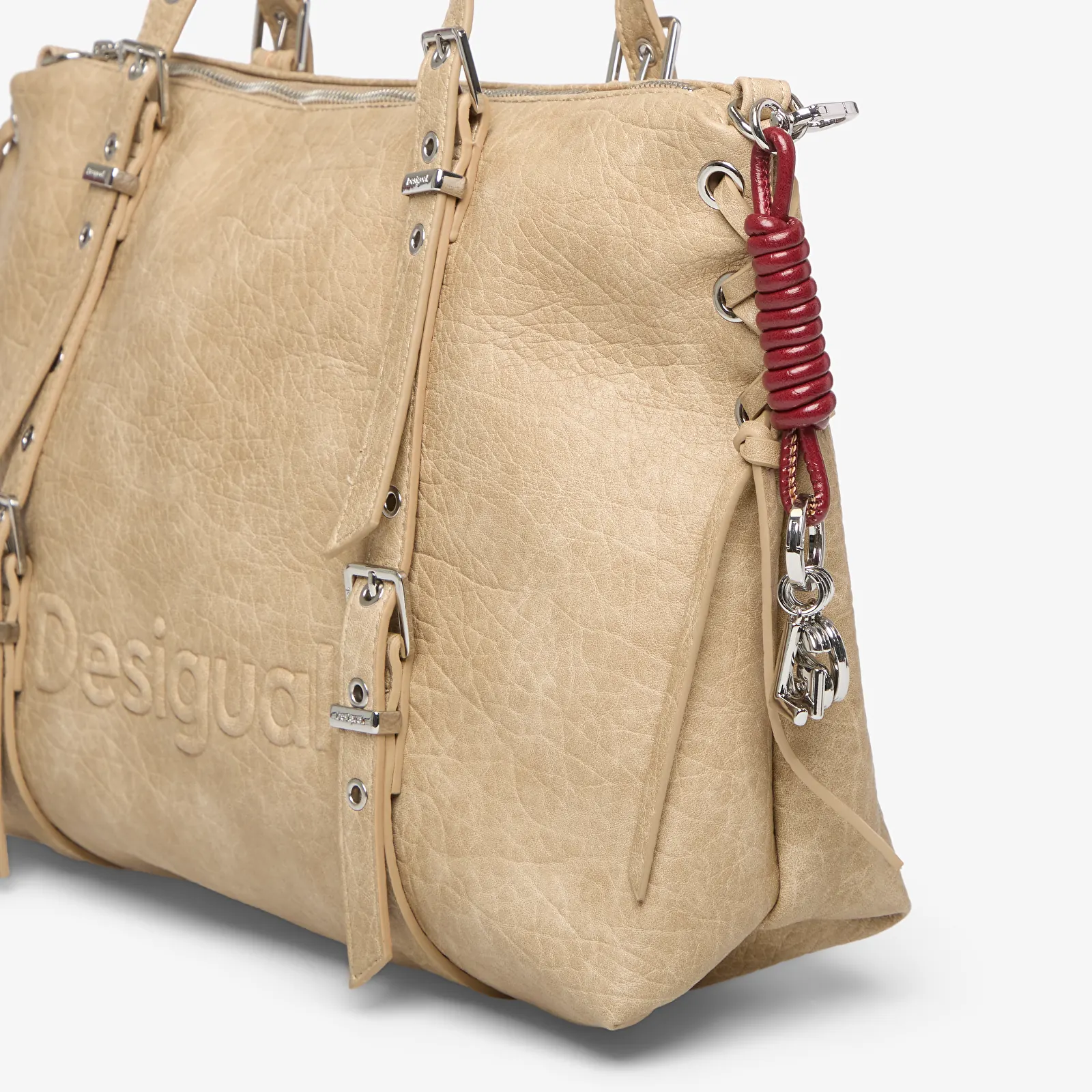 Handbags Desigual Half Logo Lanuza Bag White