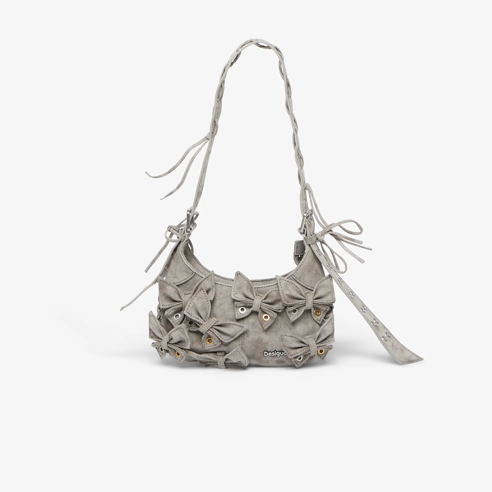 Handbags Desigual Nickel Haiti Mini Bag Dark Grey