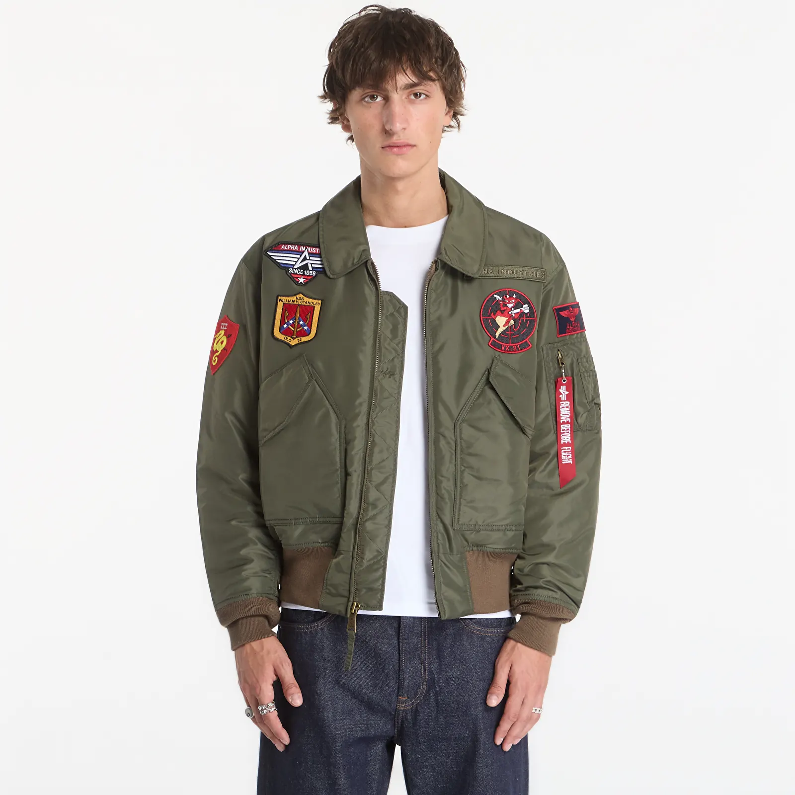 Muške bomber jakne Alpha Industries CWU-45/P Devils Brigade Dark Olive