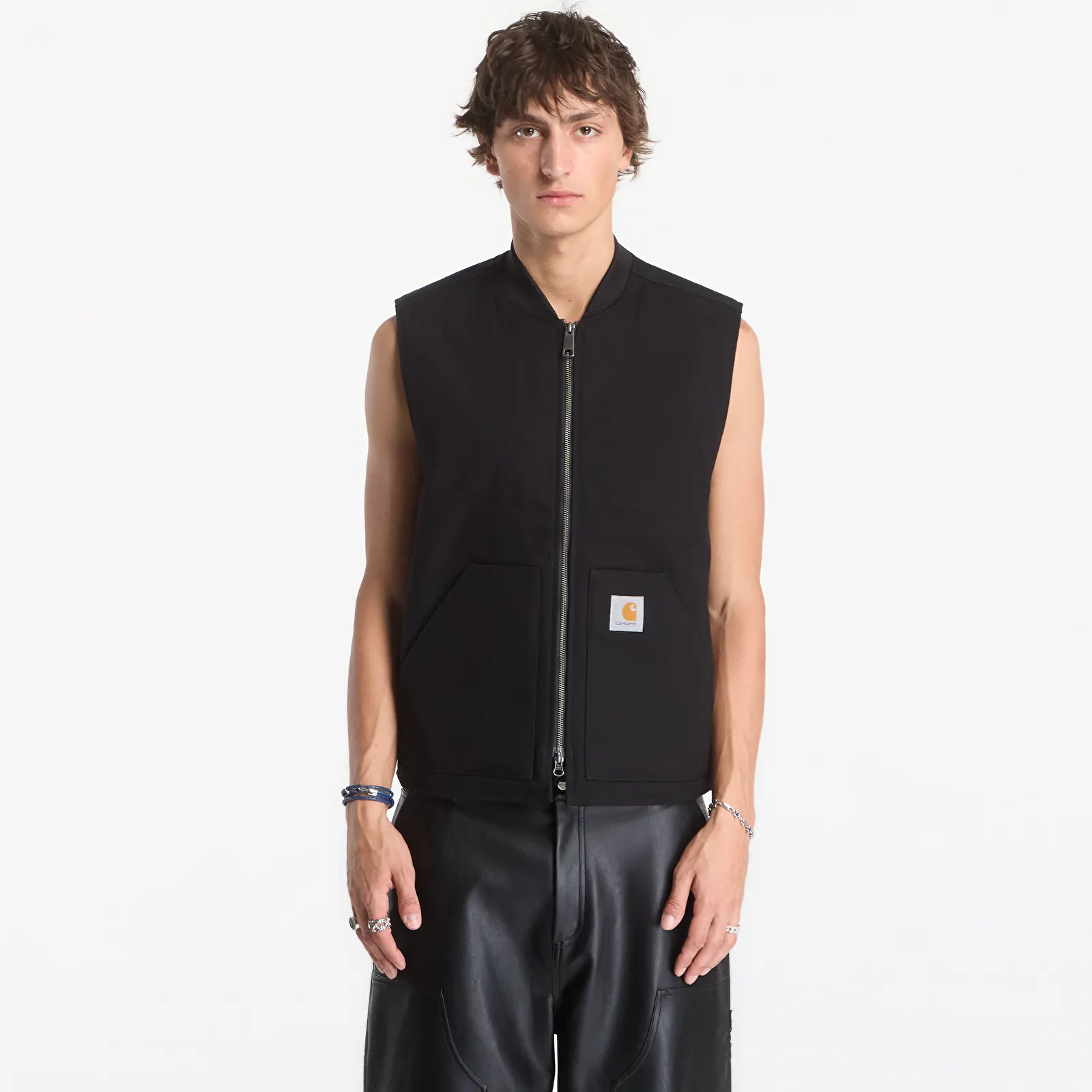 Moški jopiči Carhartt WIP Classic Vest UNISEX Black Rigid