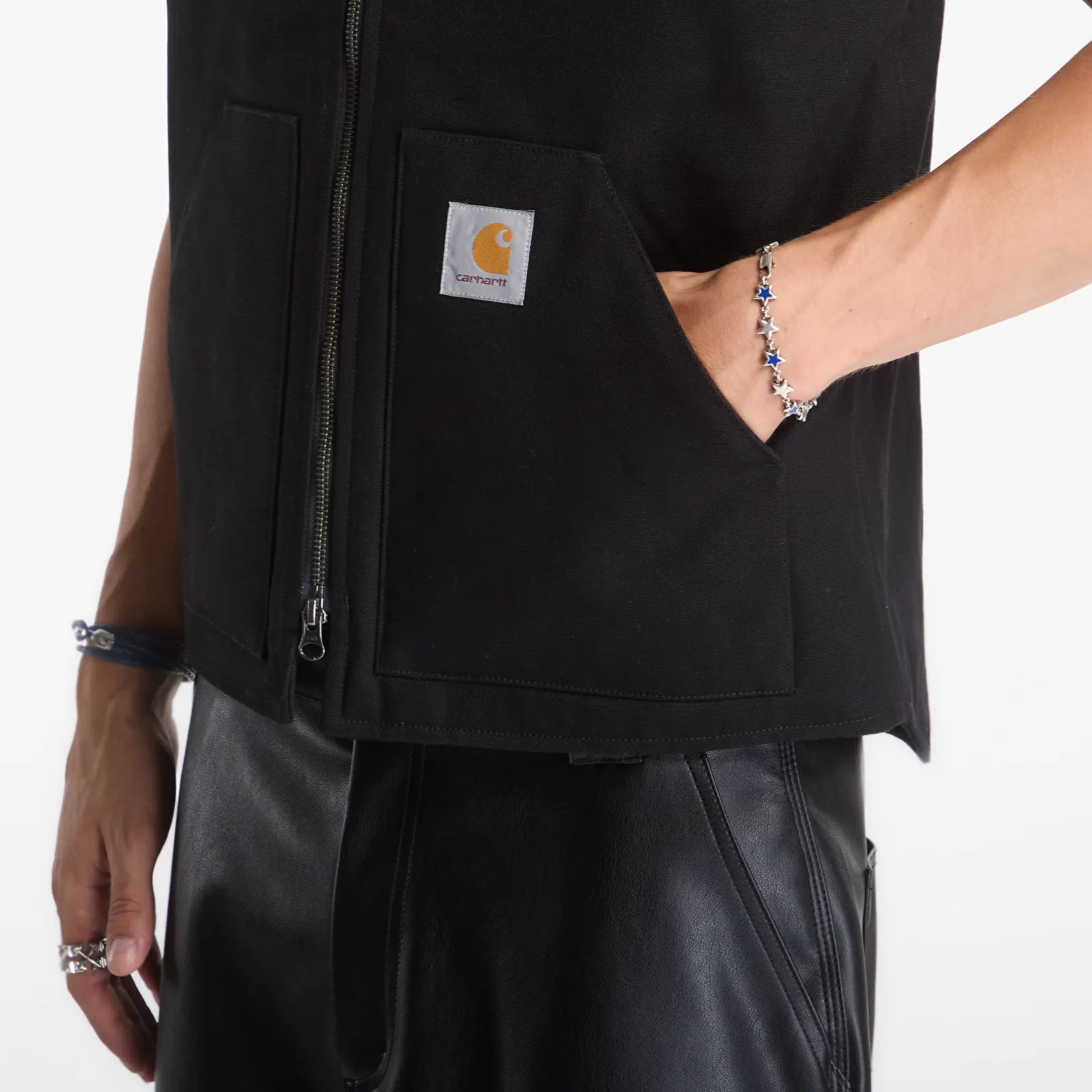 Moški jopiči Carhartt WIP Classic Vest UNISEX Black Rigid