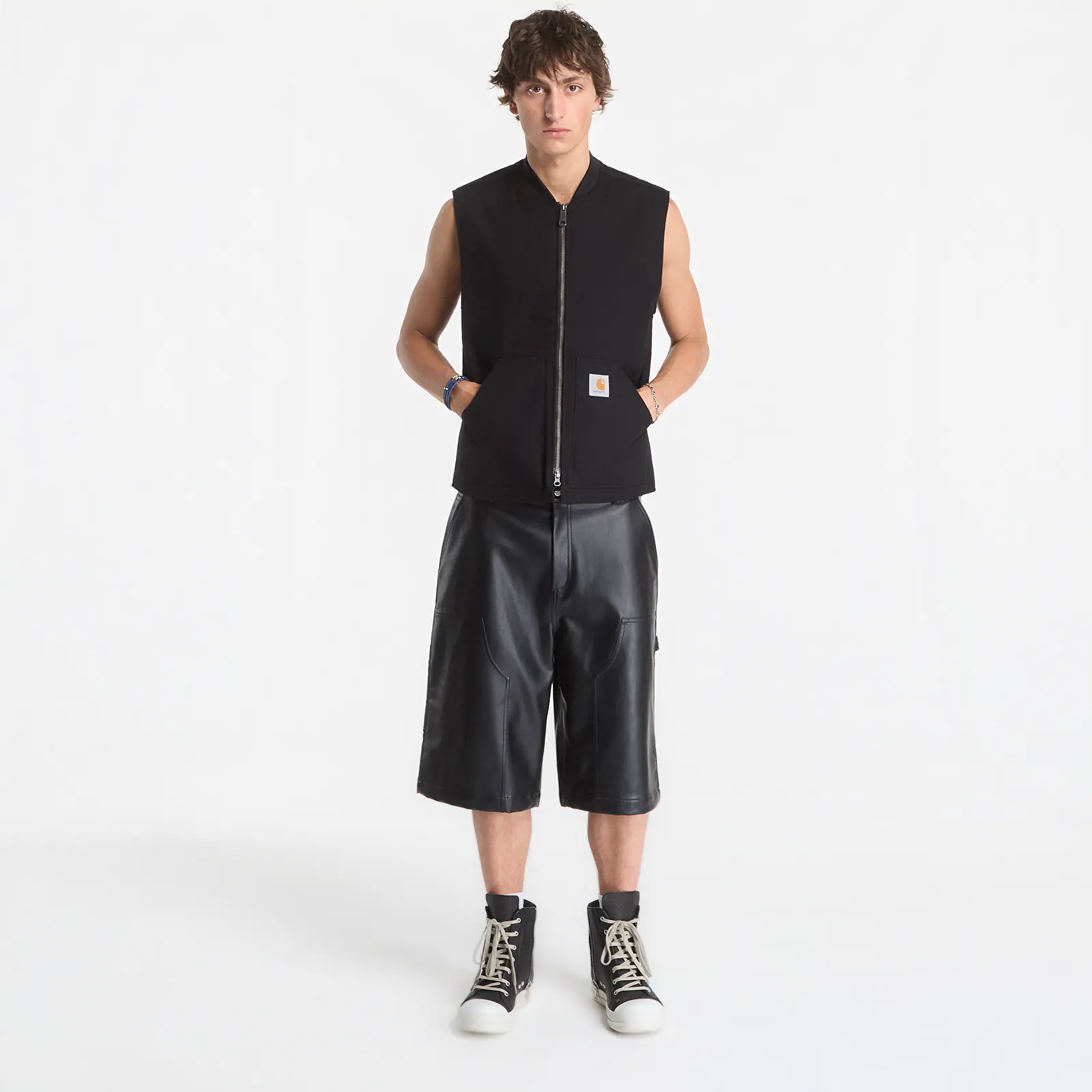 Moški jopiči Carhartt WIP Classic Vest UNISEX Black Rigid