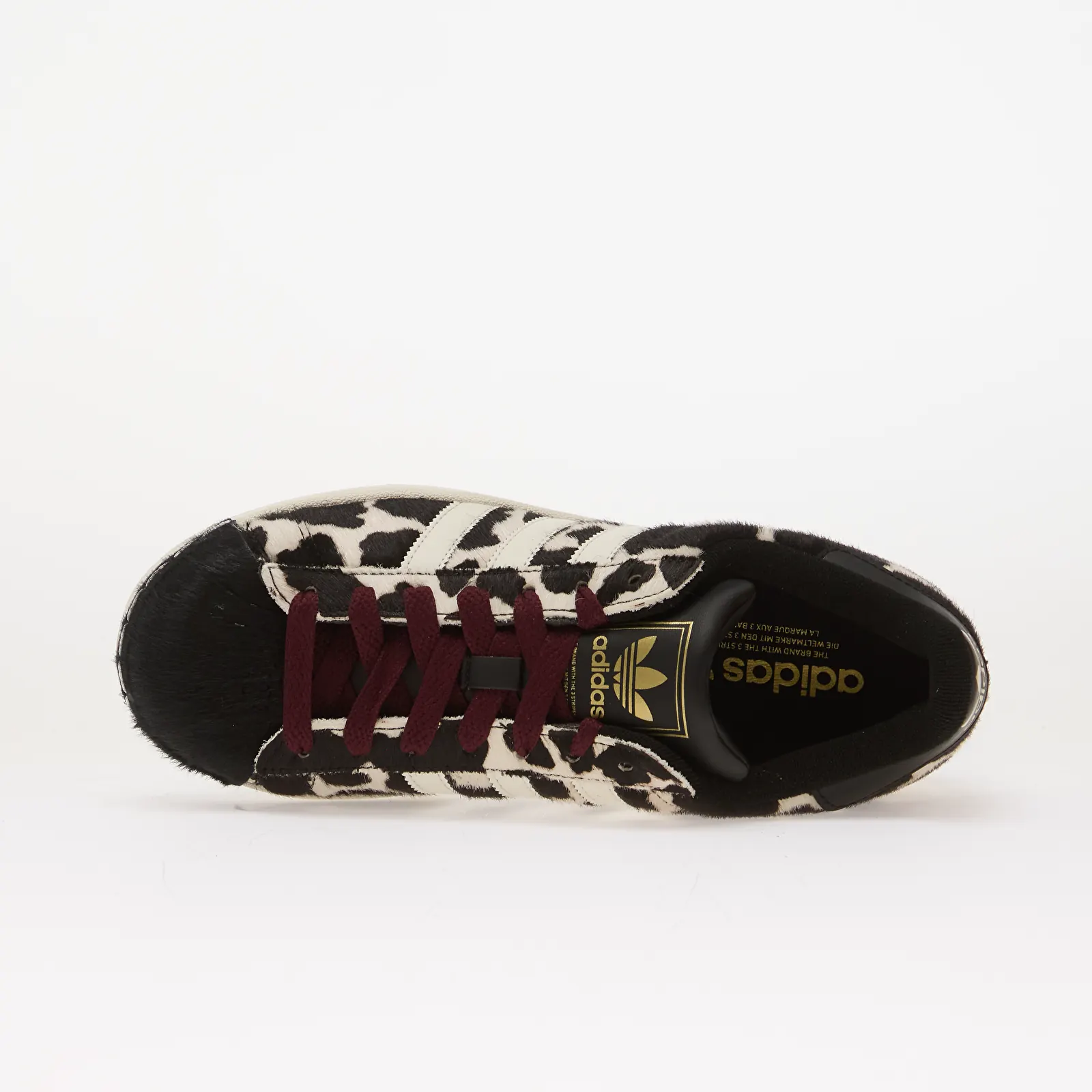 Women's sneakers and shoes adidas Superstar II Core Black/ Off White/ Maroon