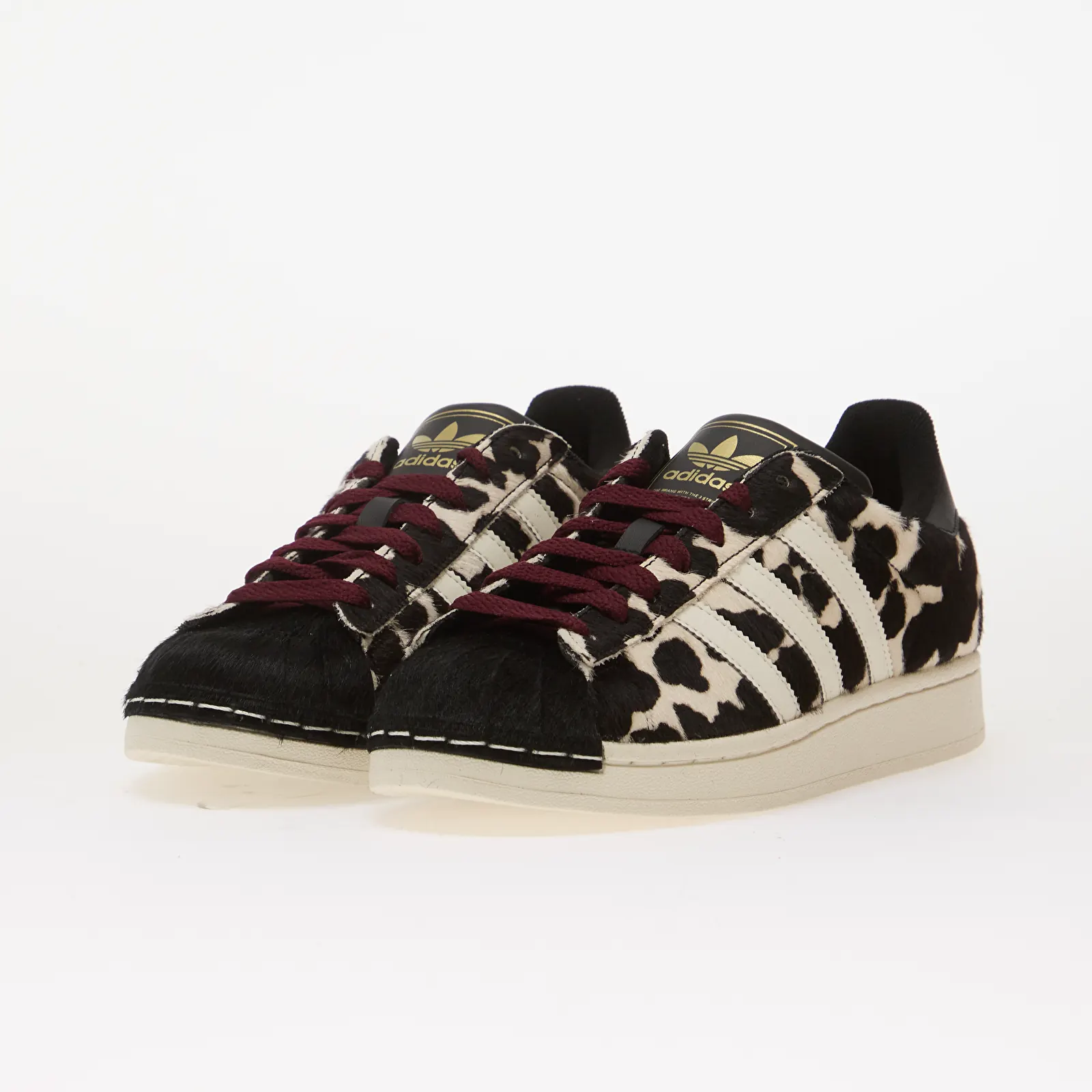 Women's sneakers and shoes adidas Superstar II Core Black/ Off White/ Maroon