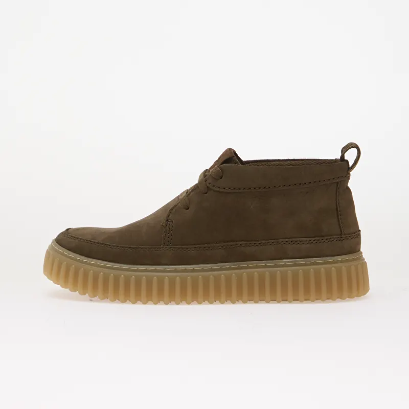 Clarks Torhill Lace Hi Khaki Nubuck