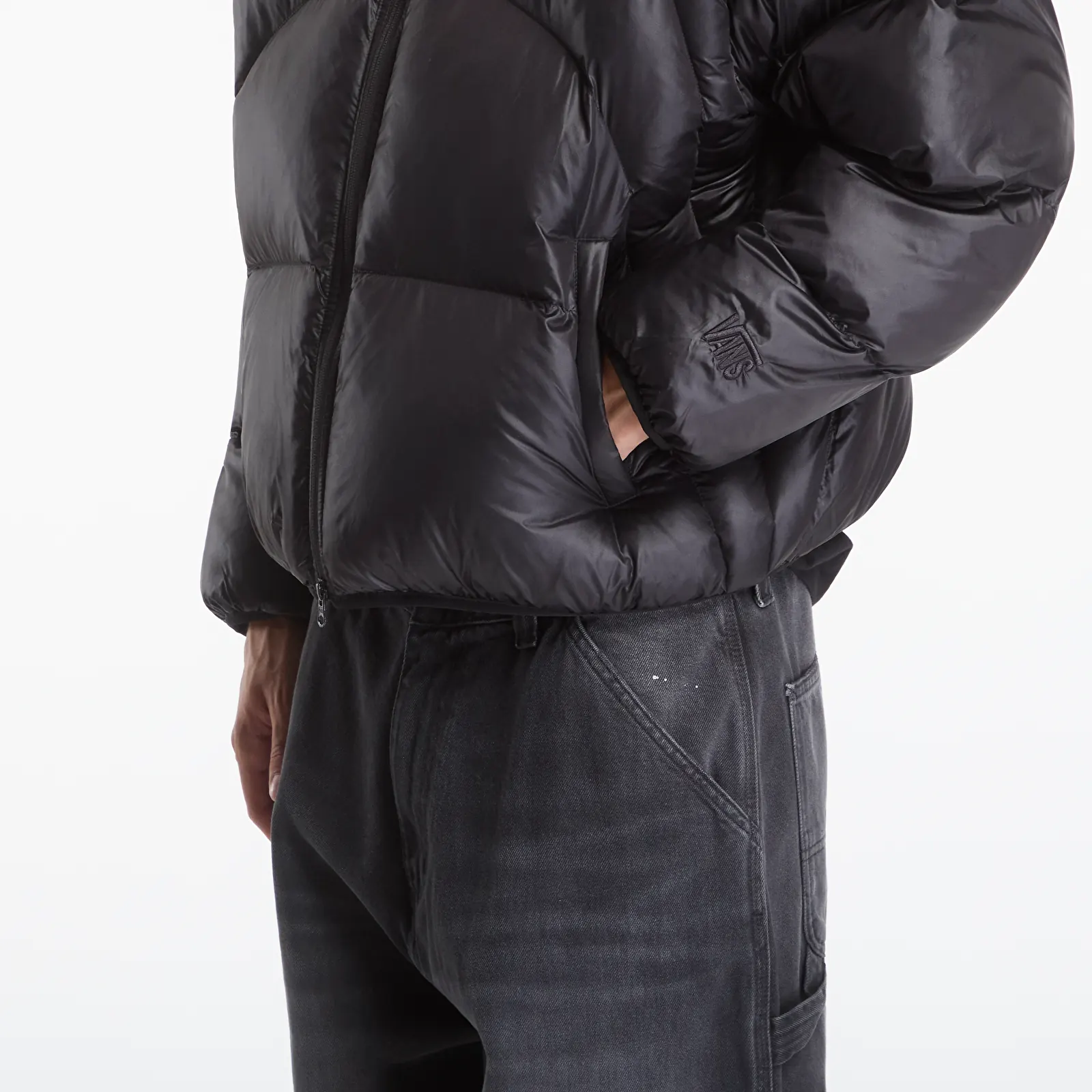 Men's down jackets Vans Hawkings Puffer Black