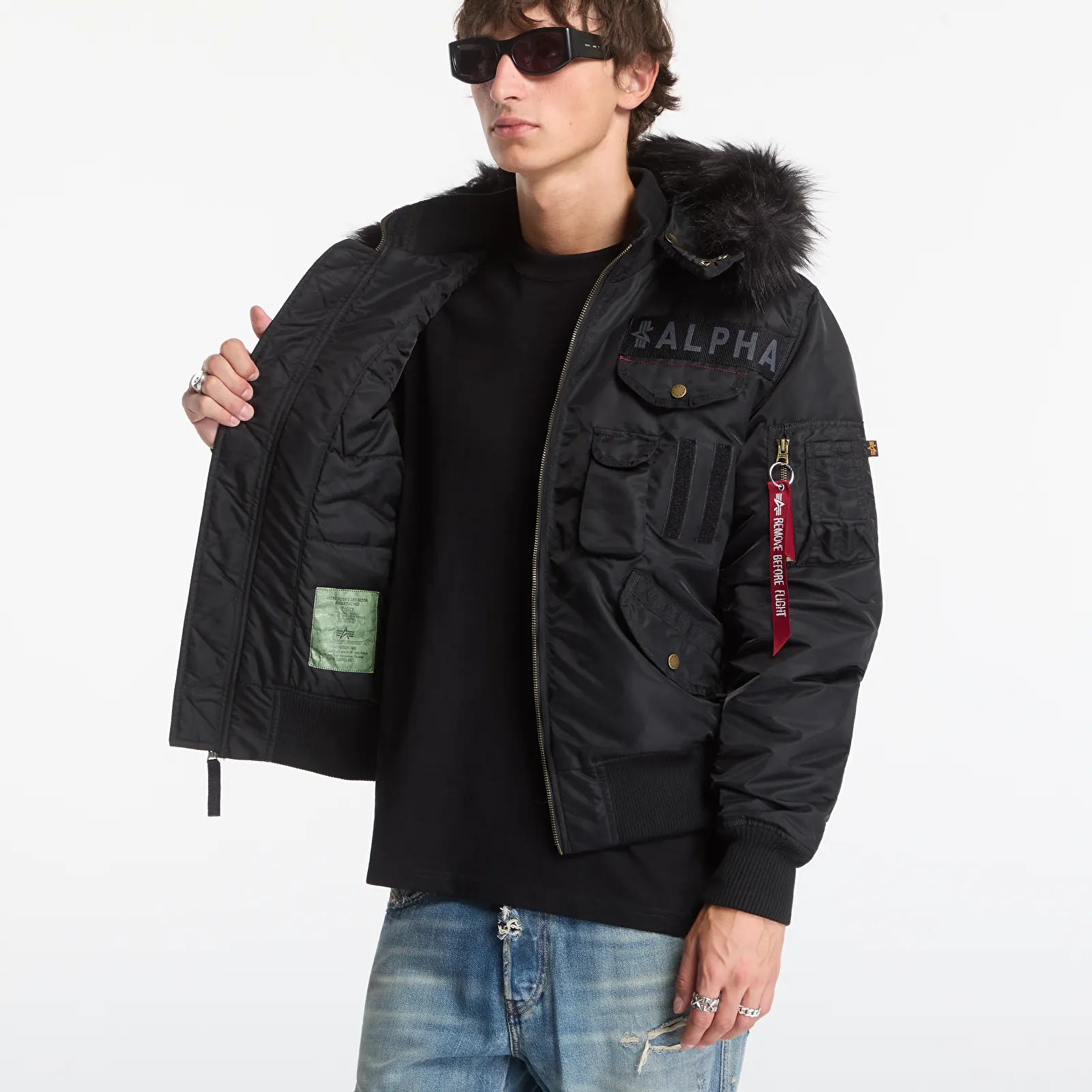 Pánské bundy Alpha Industries Deflector Black